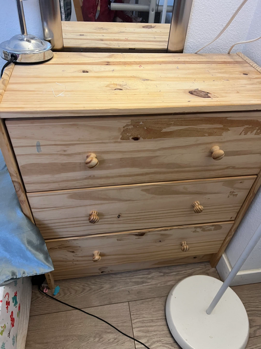 Pine Wood 3-Drawer Dresser - photo 5