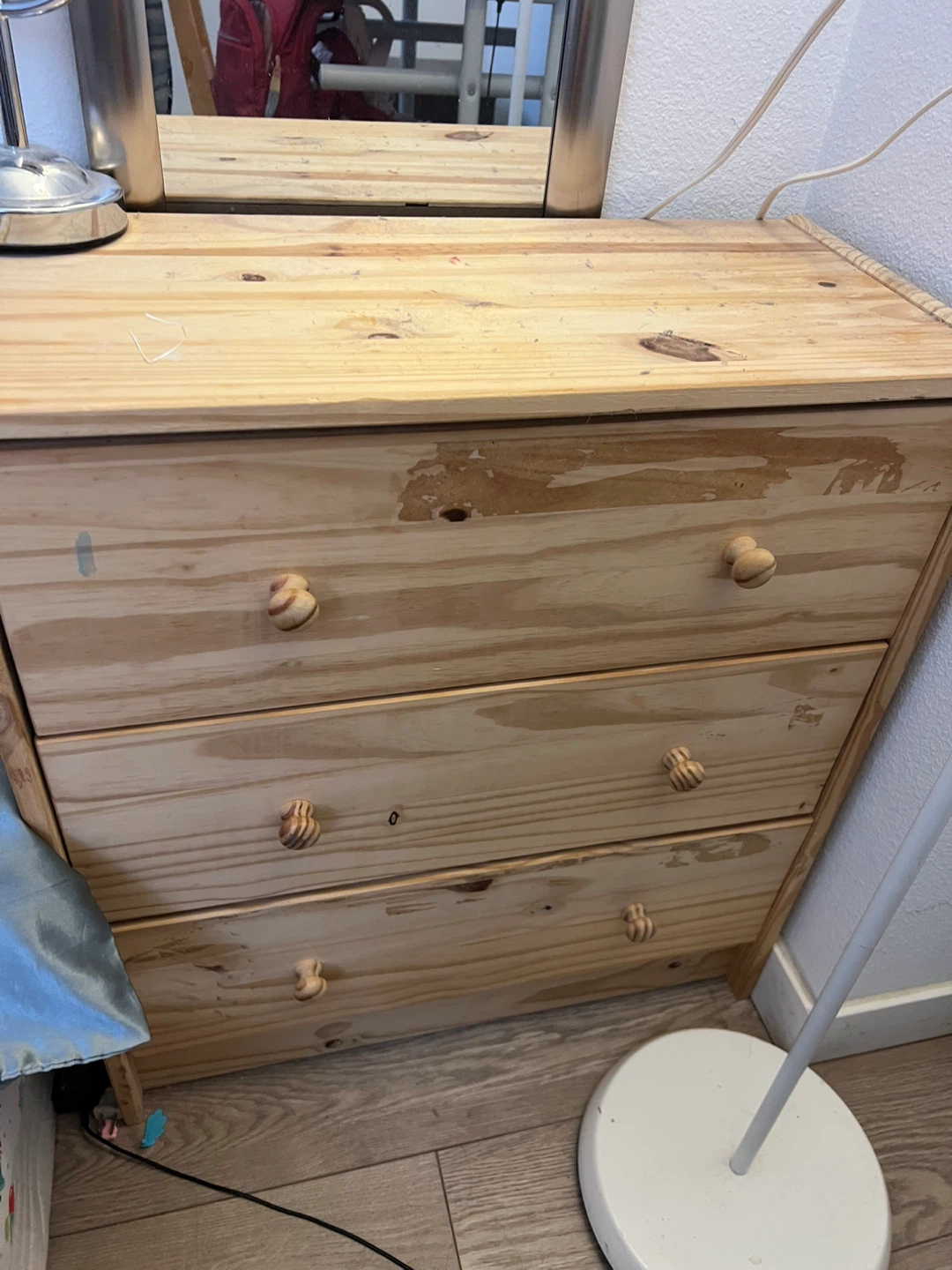 Pine Wood 3-Drawer Dresser - photo 4