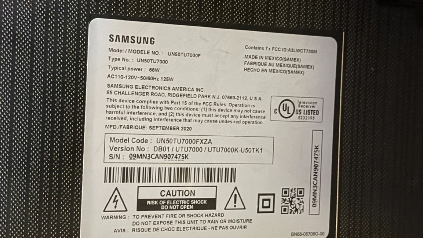 Samsung 50” 4K Smart TV (Model UN50TU7000) – Excellent Condition - photo 3
