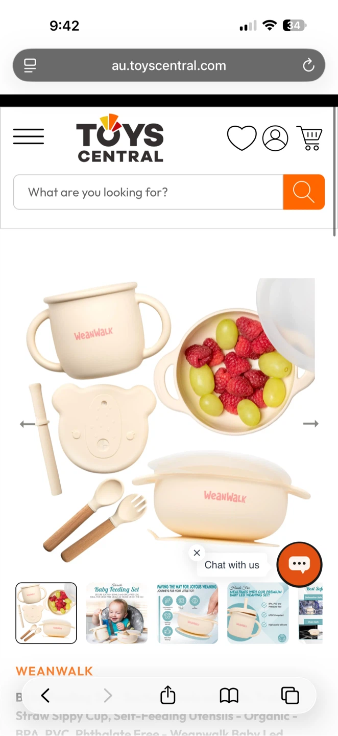 WeanWalk Silicone Baby Feeding Set with Bowl, Cup, Utensils - photo 5