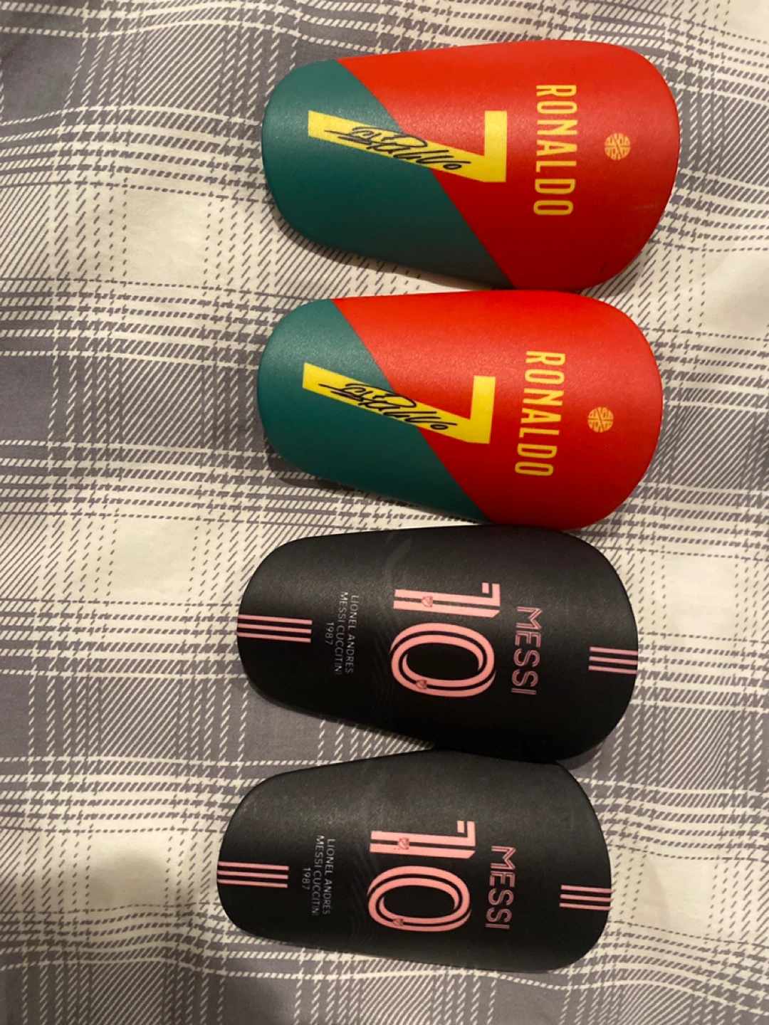 Mini Soccer Shin Guards - Ronaldo & Messi