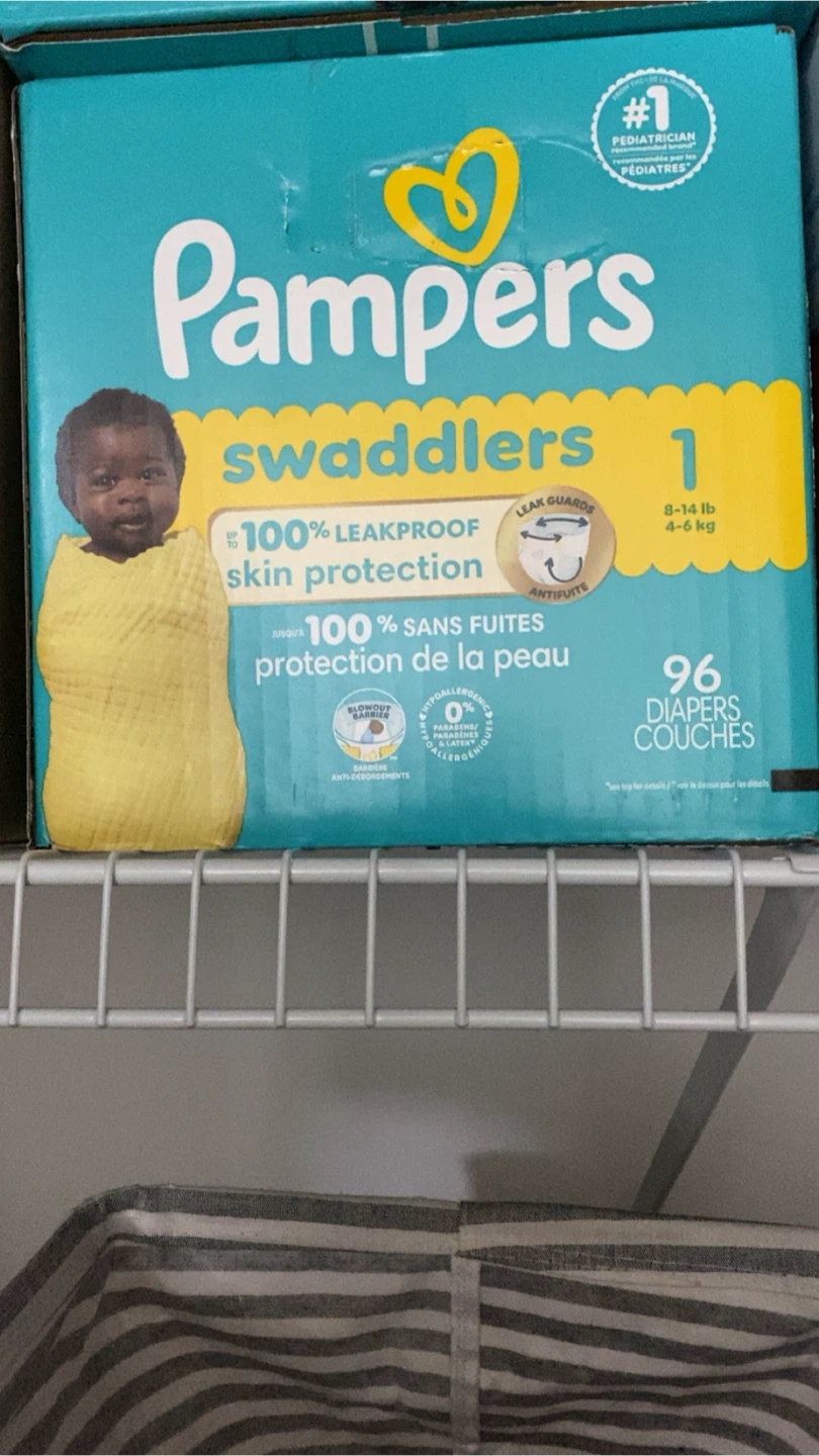 Pampers Swaddlers Diapers Size 1 (8-14 lb) - 96 Count