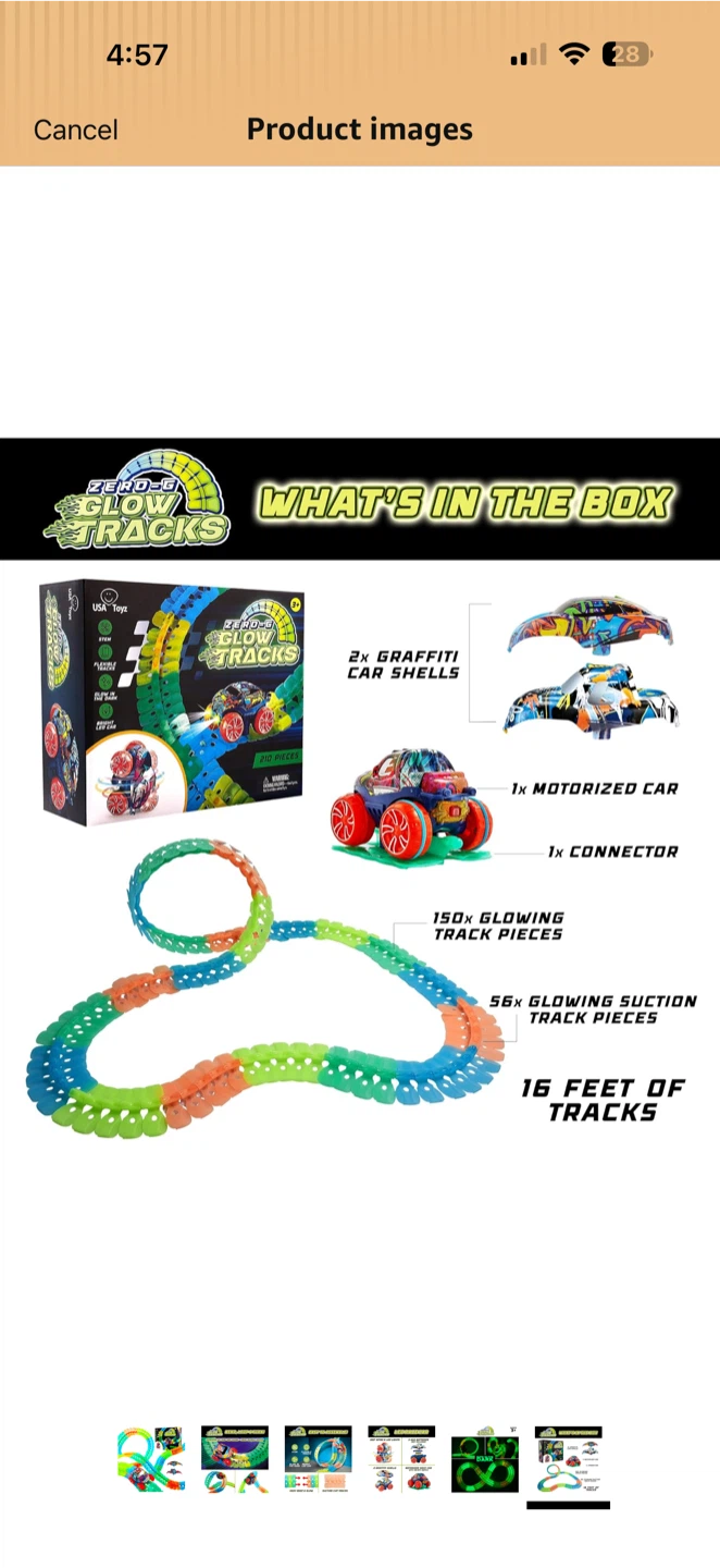 Glow Tracks LED Race Car and Track Set