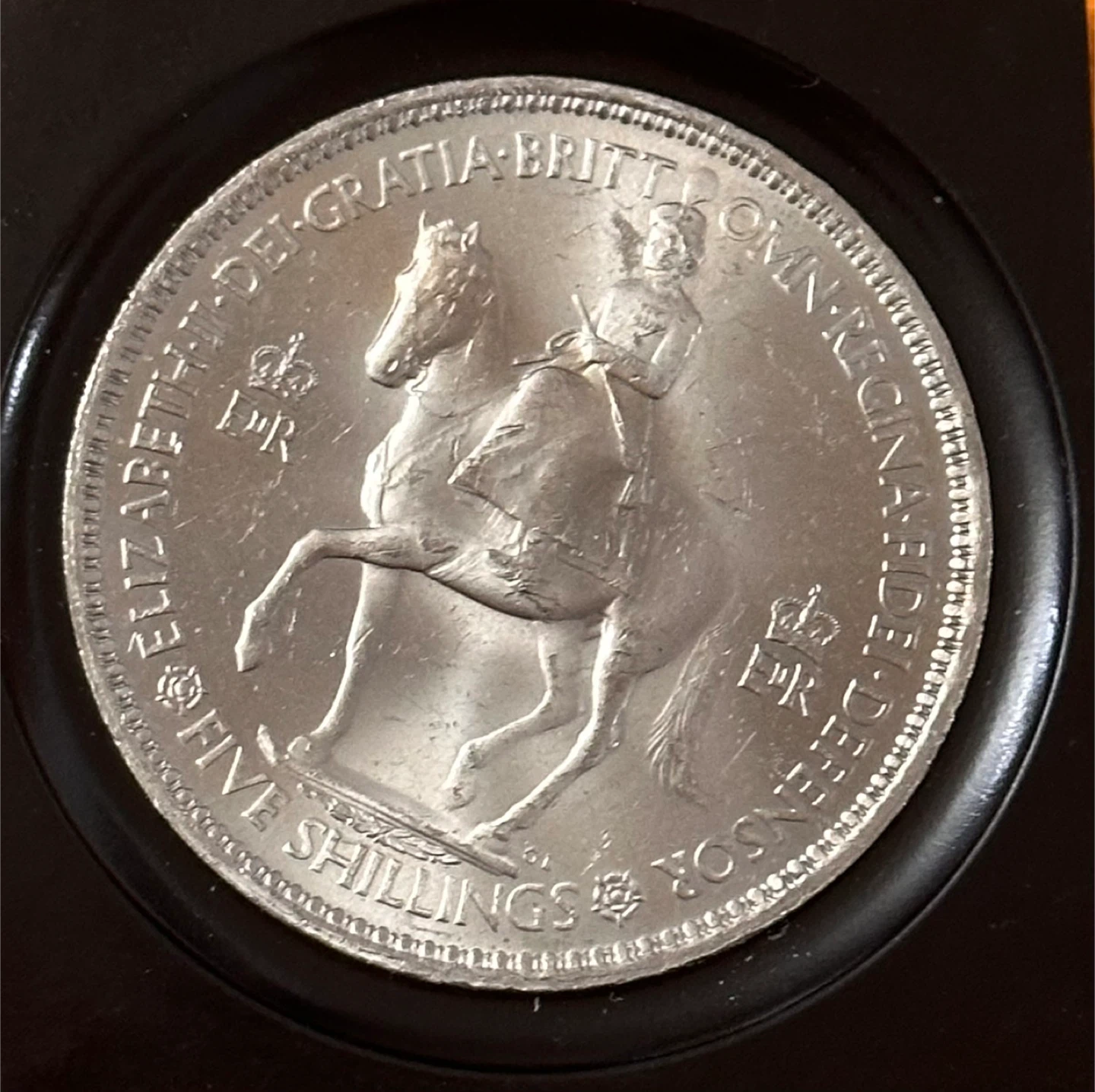 1953 rare Proof Crown Queen Elizabeth II Five Shillings Coin