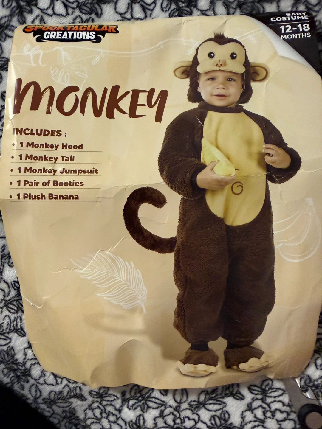 Baby Monkey Costume 12-18 Months