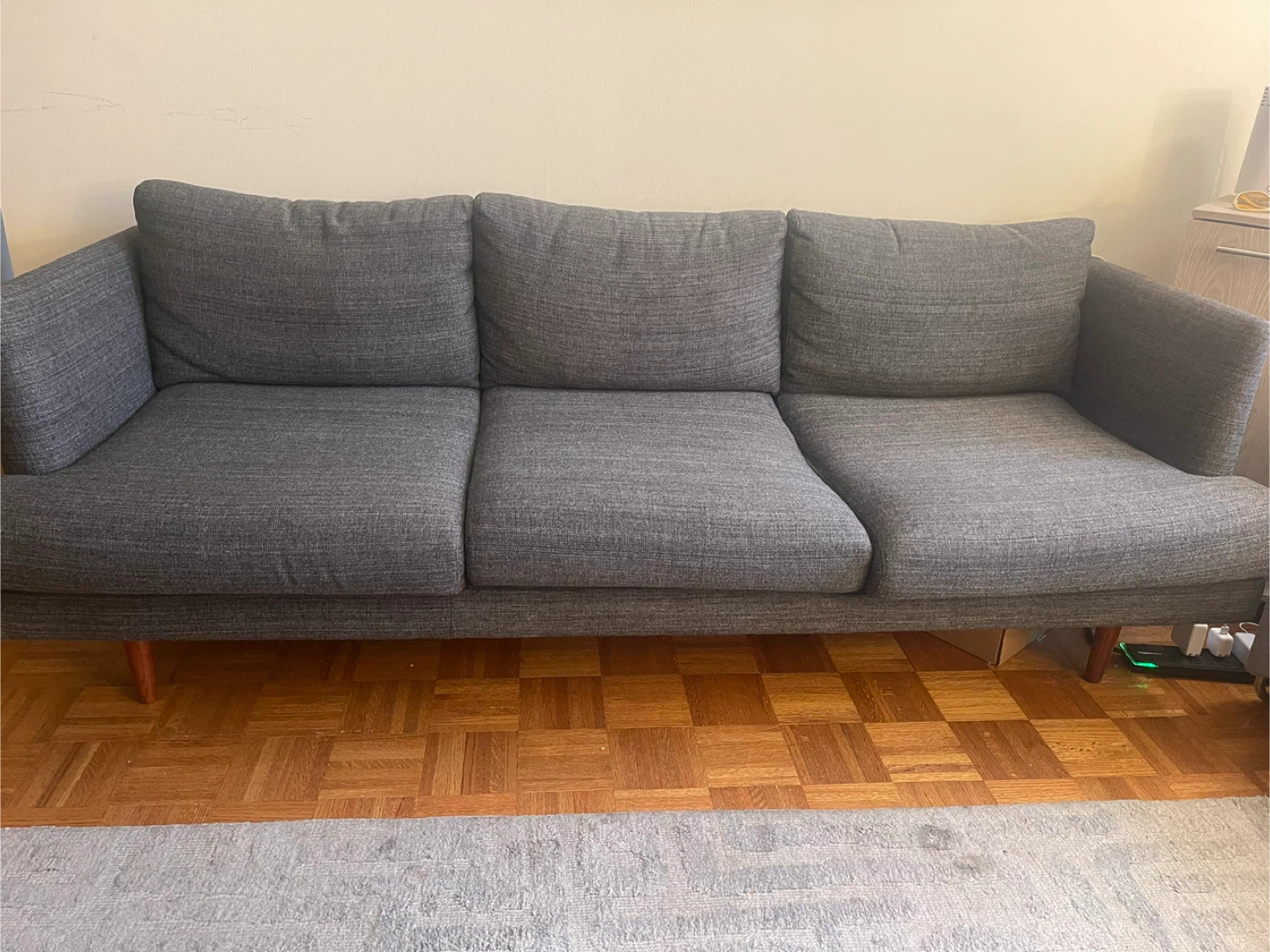 AllModern Miller 84" Upholstered Sofa - Gray