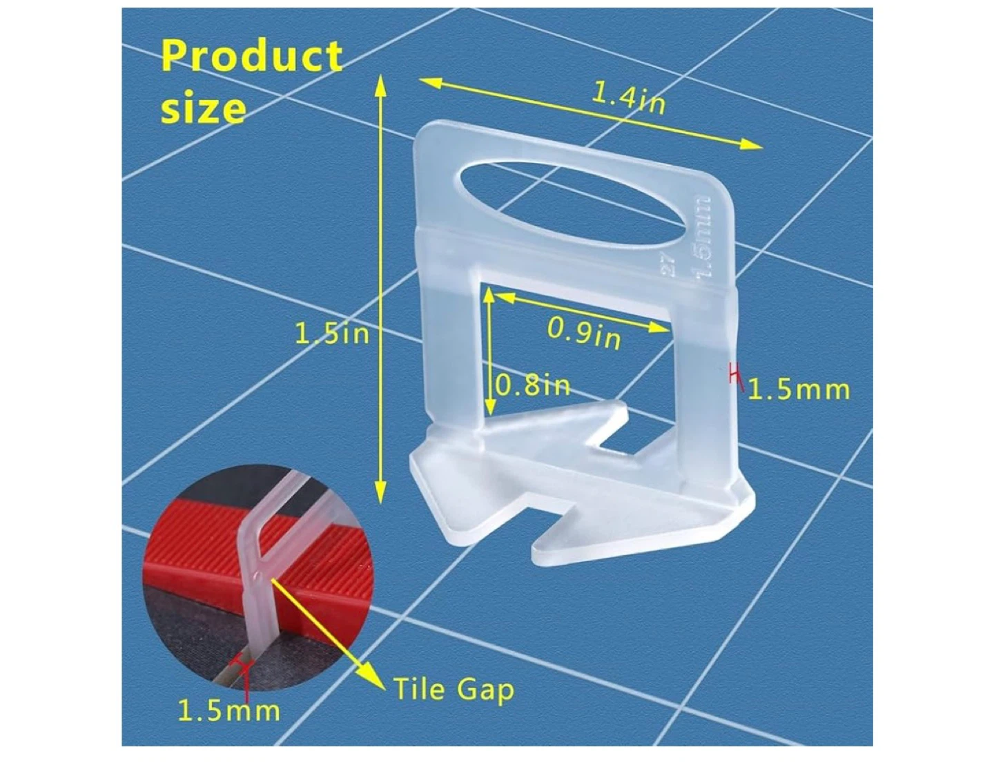 Tile Leveling System Spacers 1.5mm - 4000 pcs - photo 2