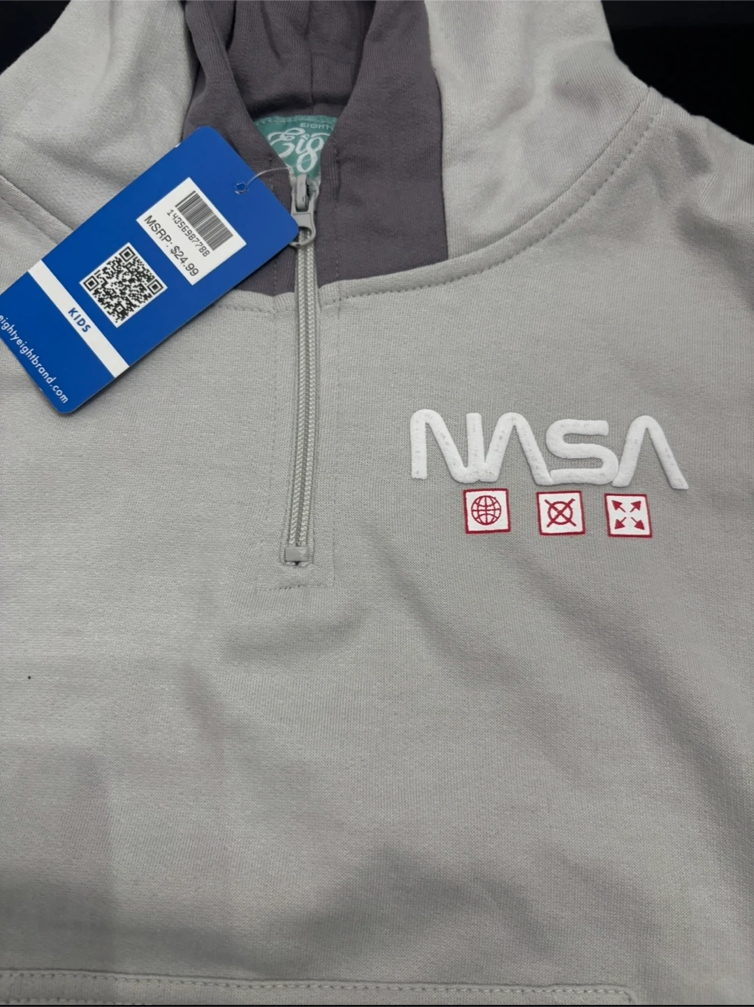 Boy Eight Brand NASA Cosmic Space Hoodie Size 6 - photo 3
