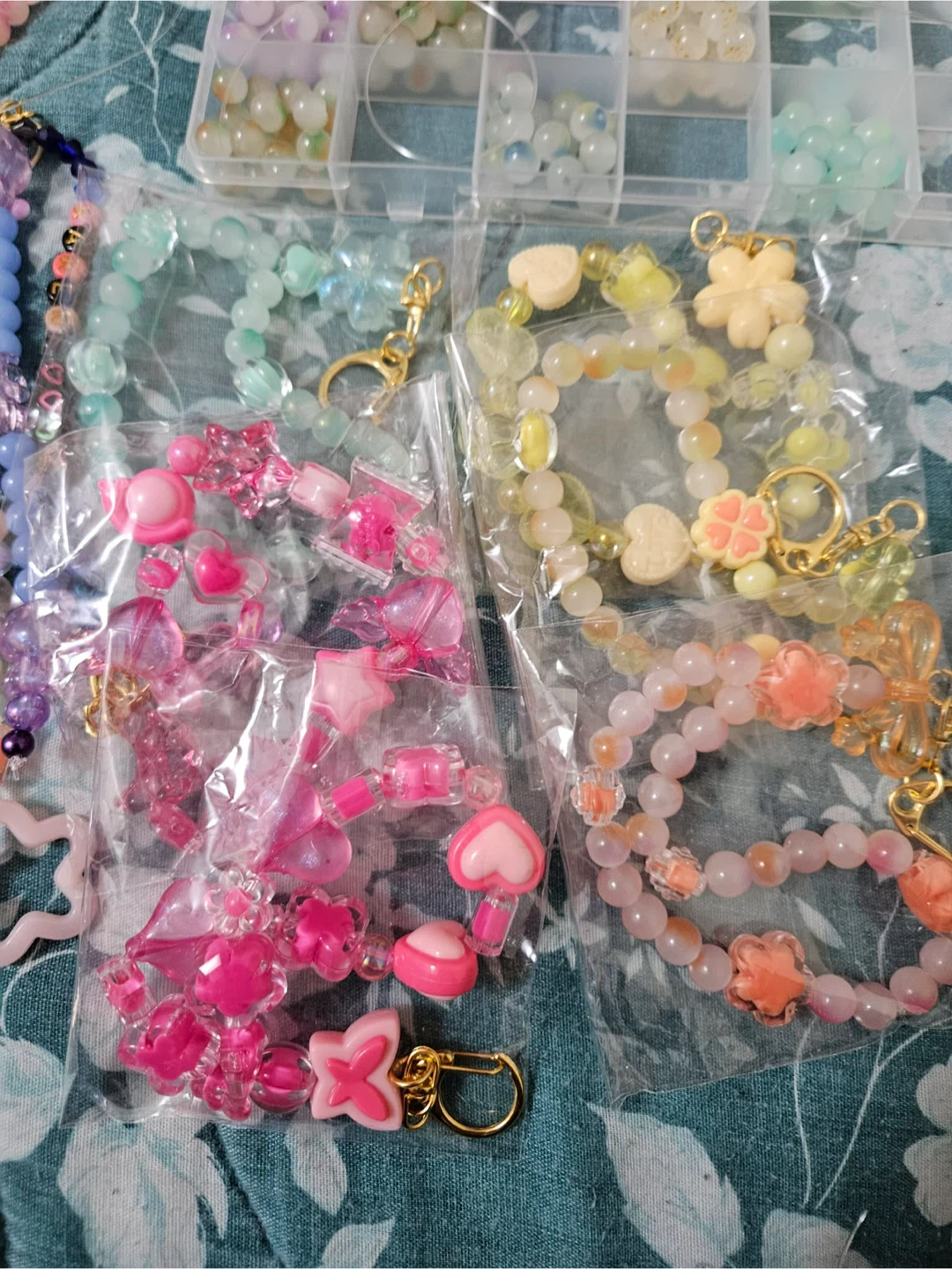 Assorted Beaded Bracelets and Charms