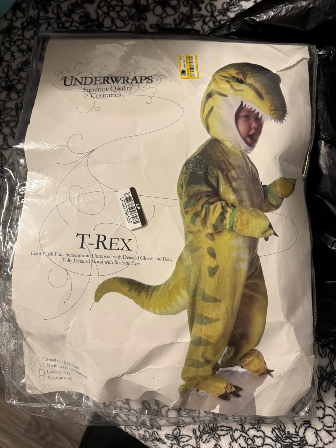 Underwraps T-Rex Halloween Costume Jumpsuit - photo 3