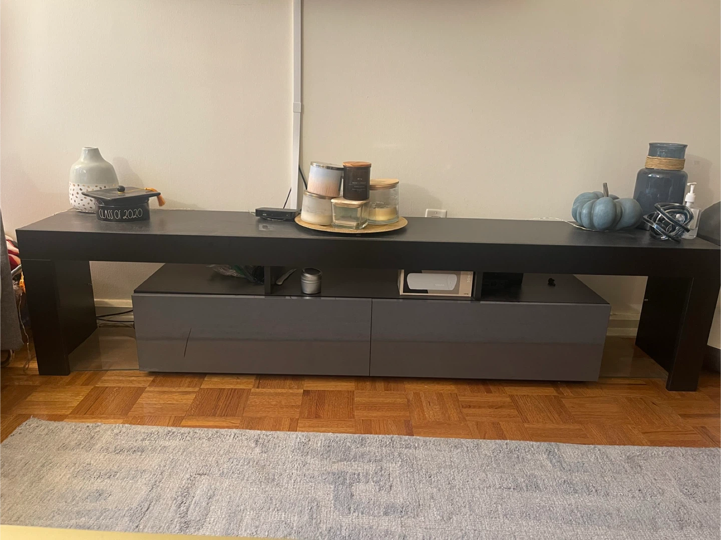 Black Entertainment Center with Storage