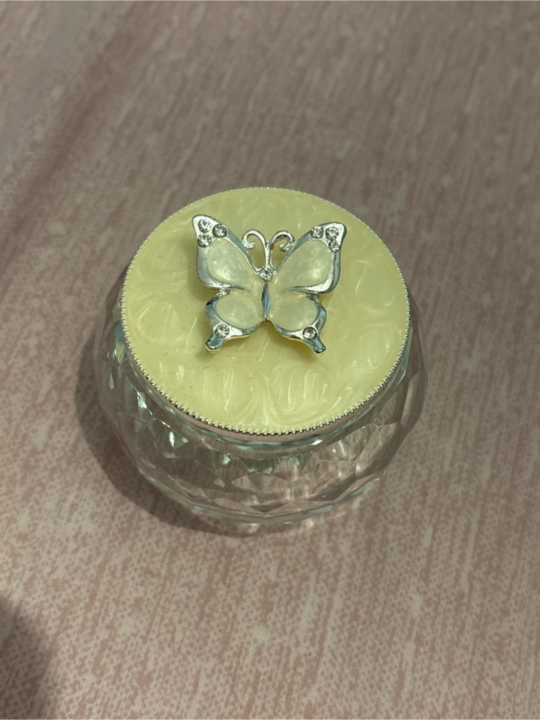 Crystal Trinket Box with Butterfly from Japan