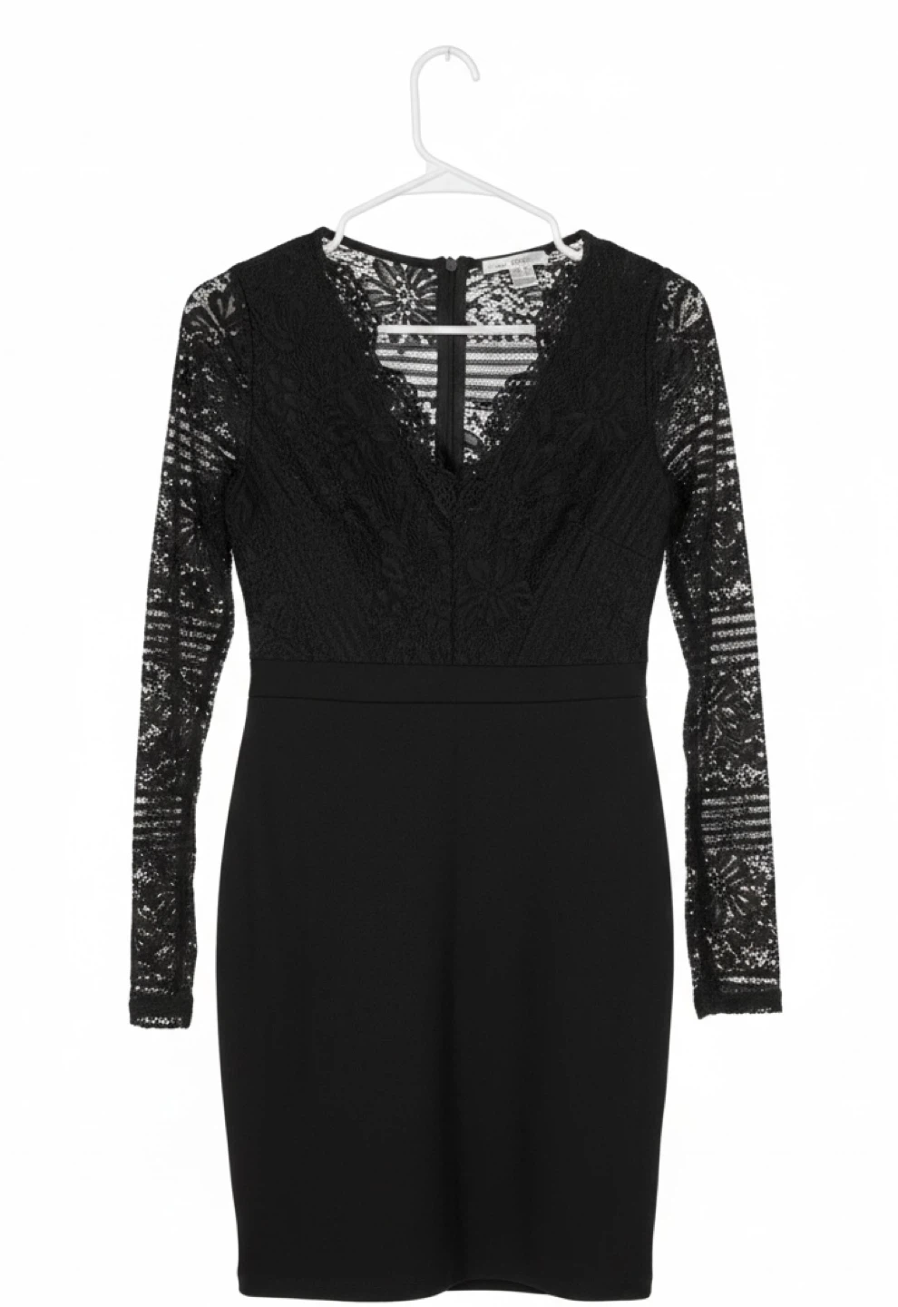 Black Lace Long Sleeve Dress