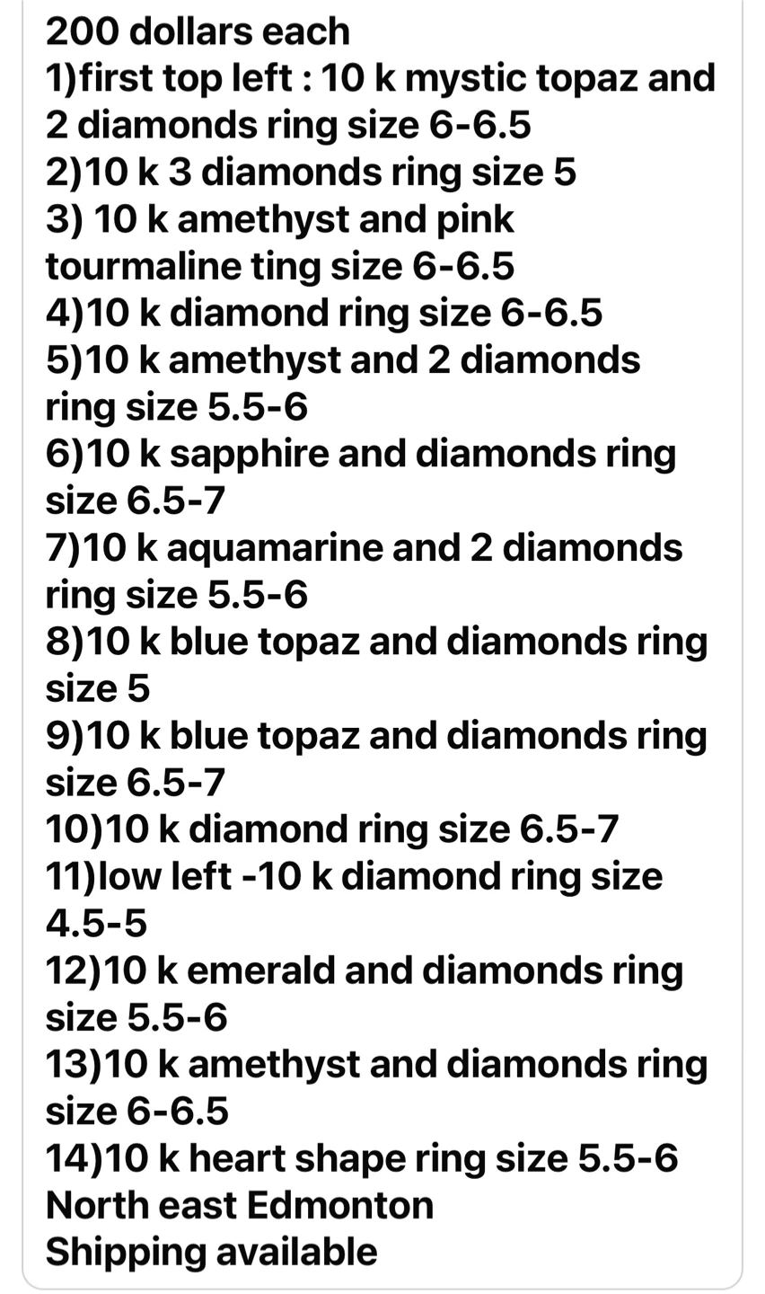 10k Gold Rings -200 dollars  each - photo 4