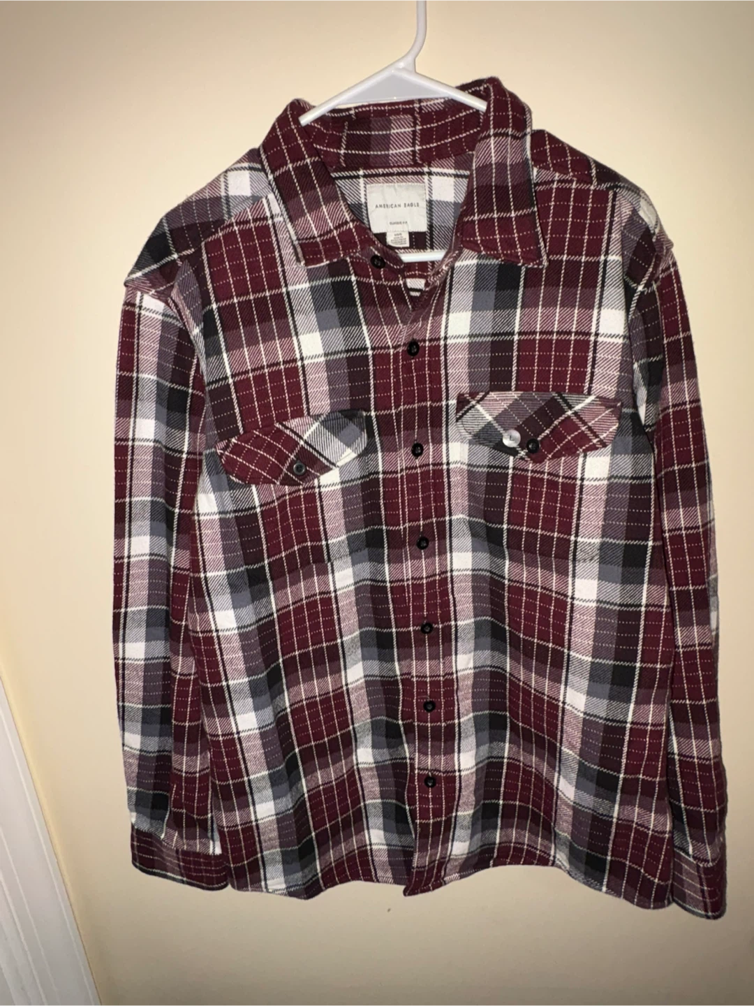 American Eagle Plaid Flannel Shirt - Large