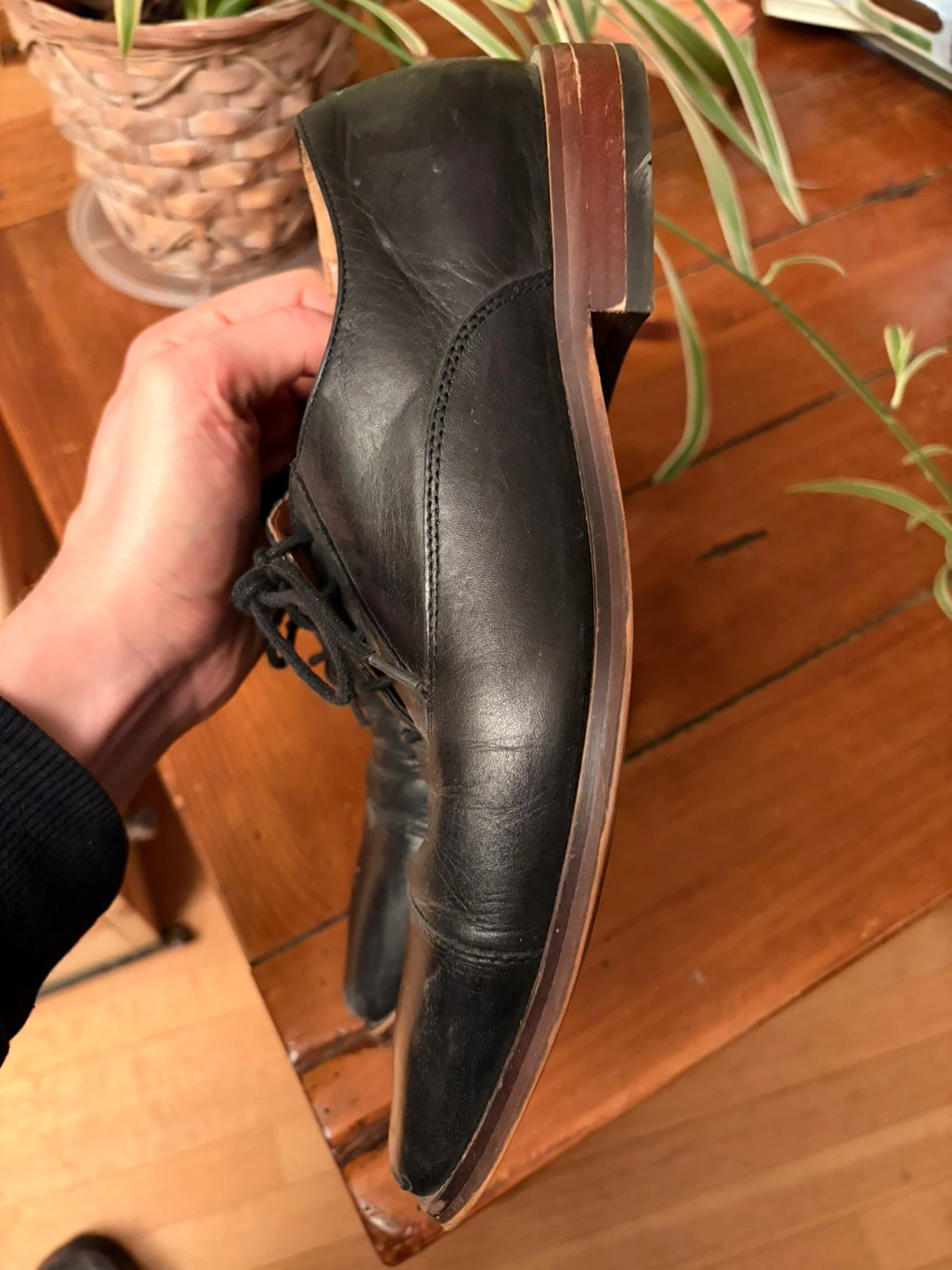 Men's Black Upper Leather Dress Shoes - photo 2