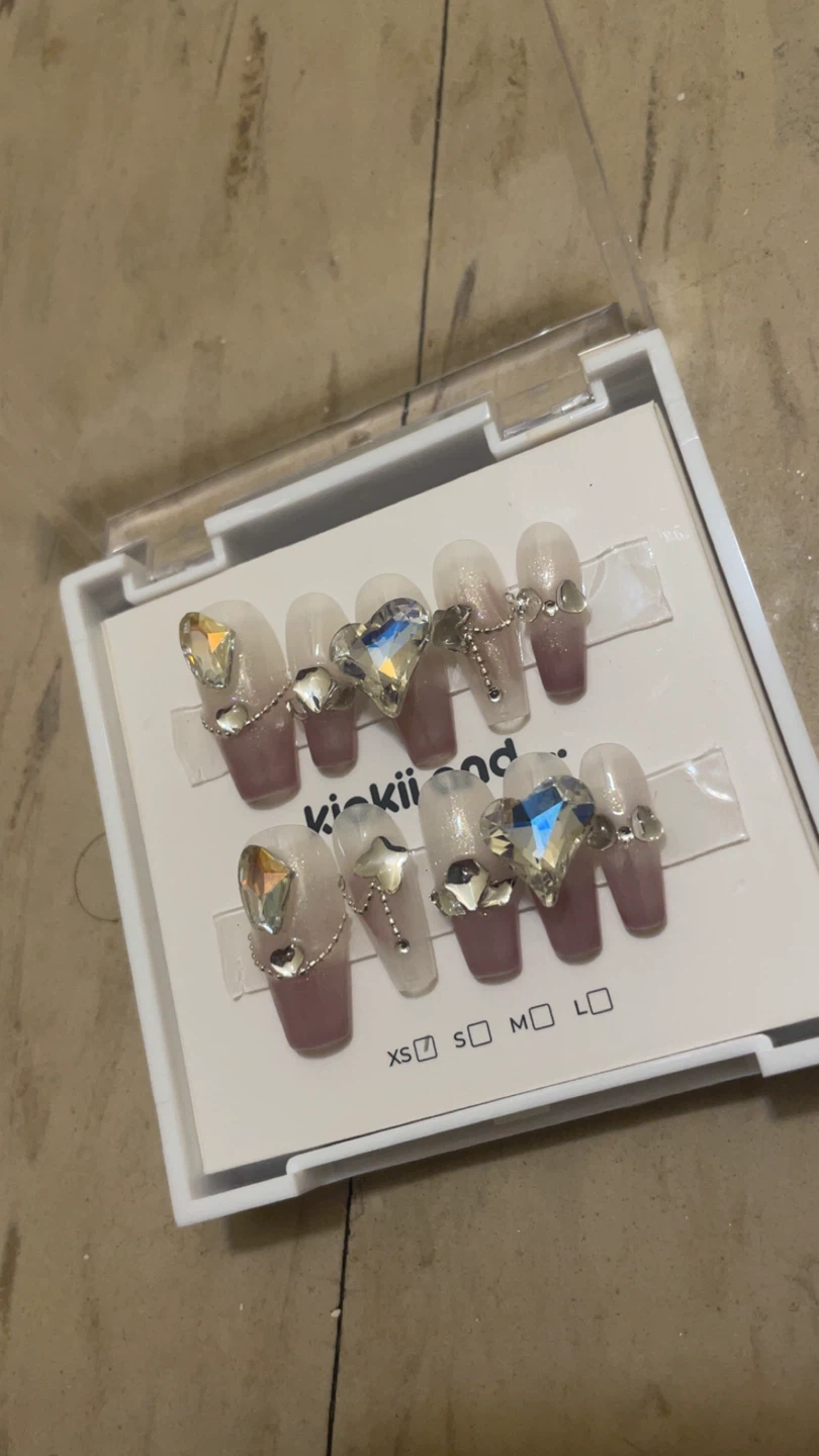 Press-On Nails with Rhinestones