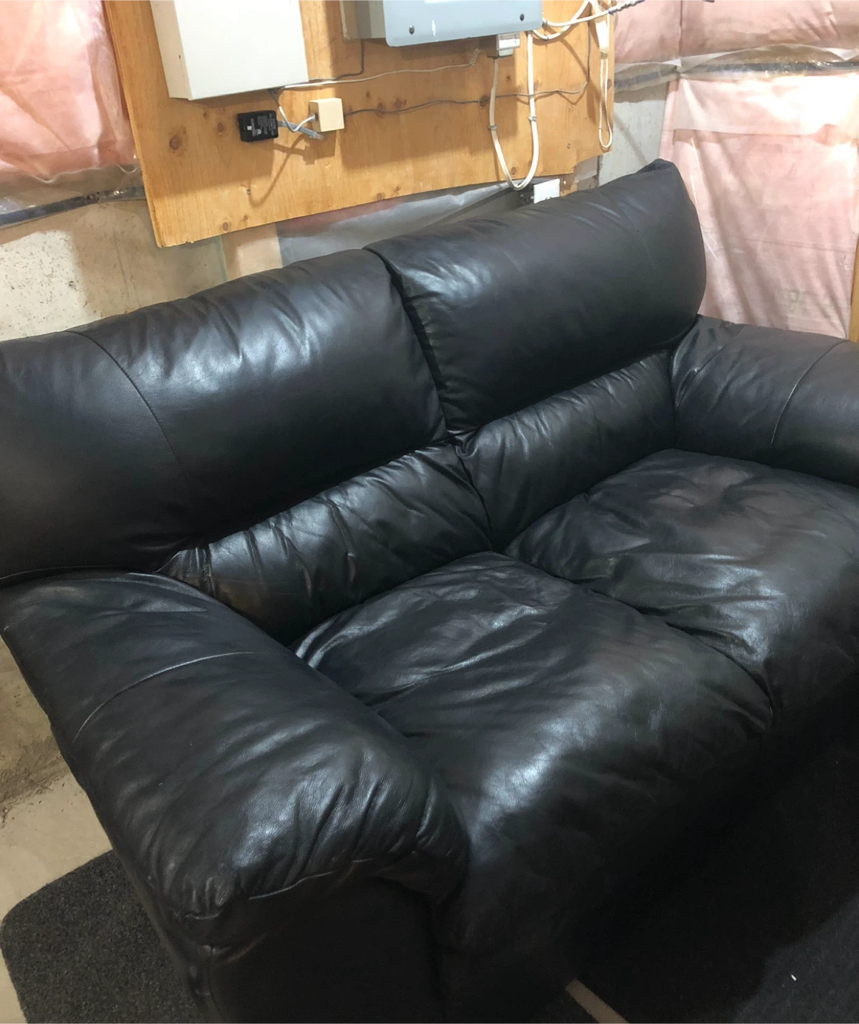 Black Leather Sofa