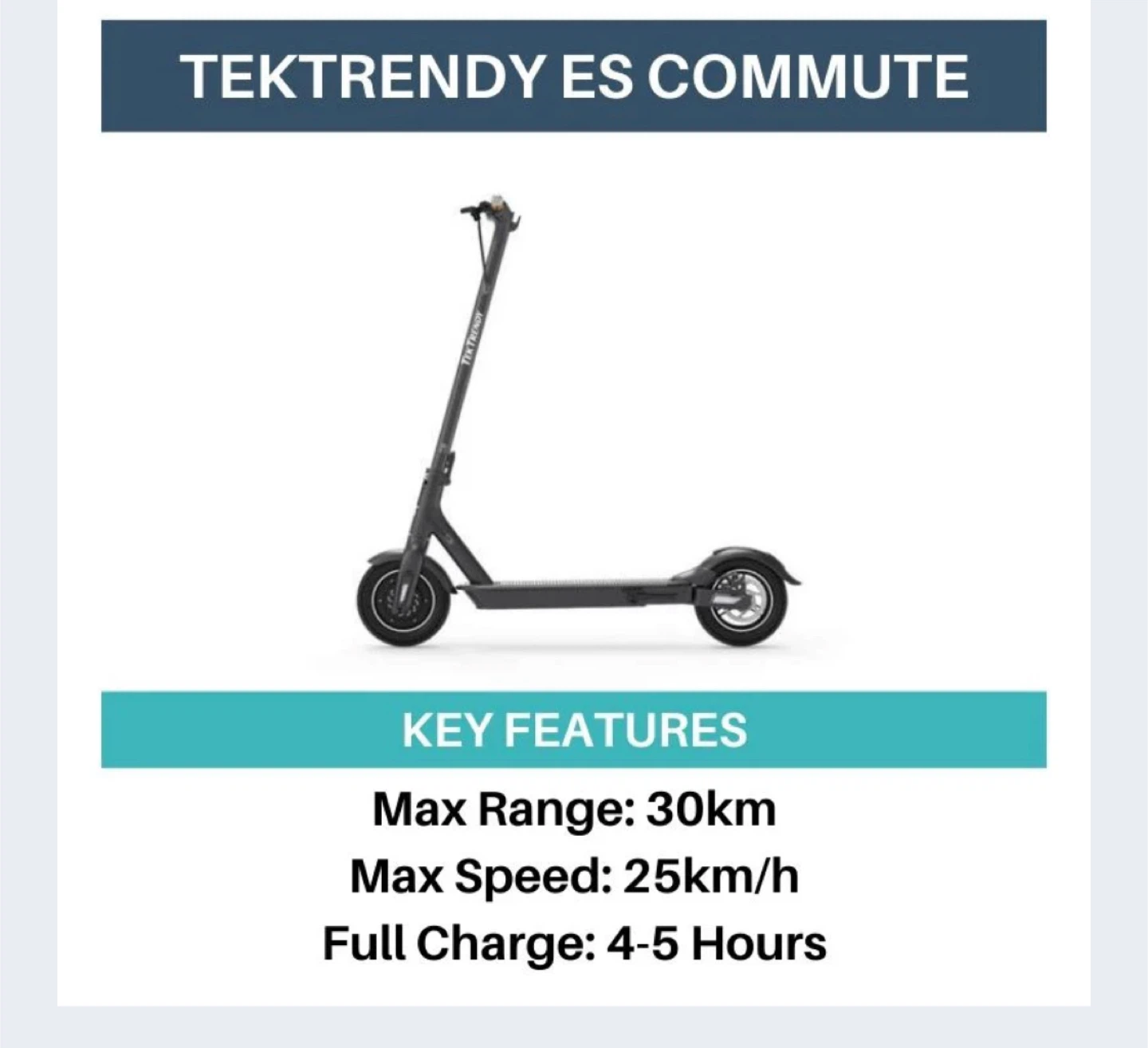 TEKTRENDY ES COMMUTE Electric Scooter - photo 3