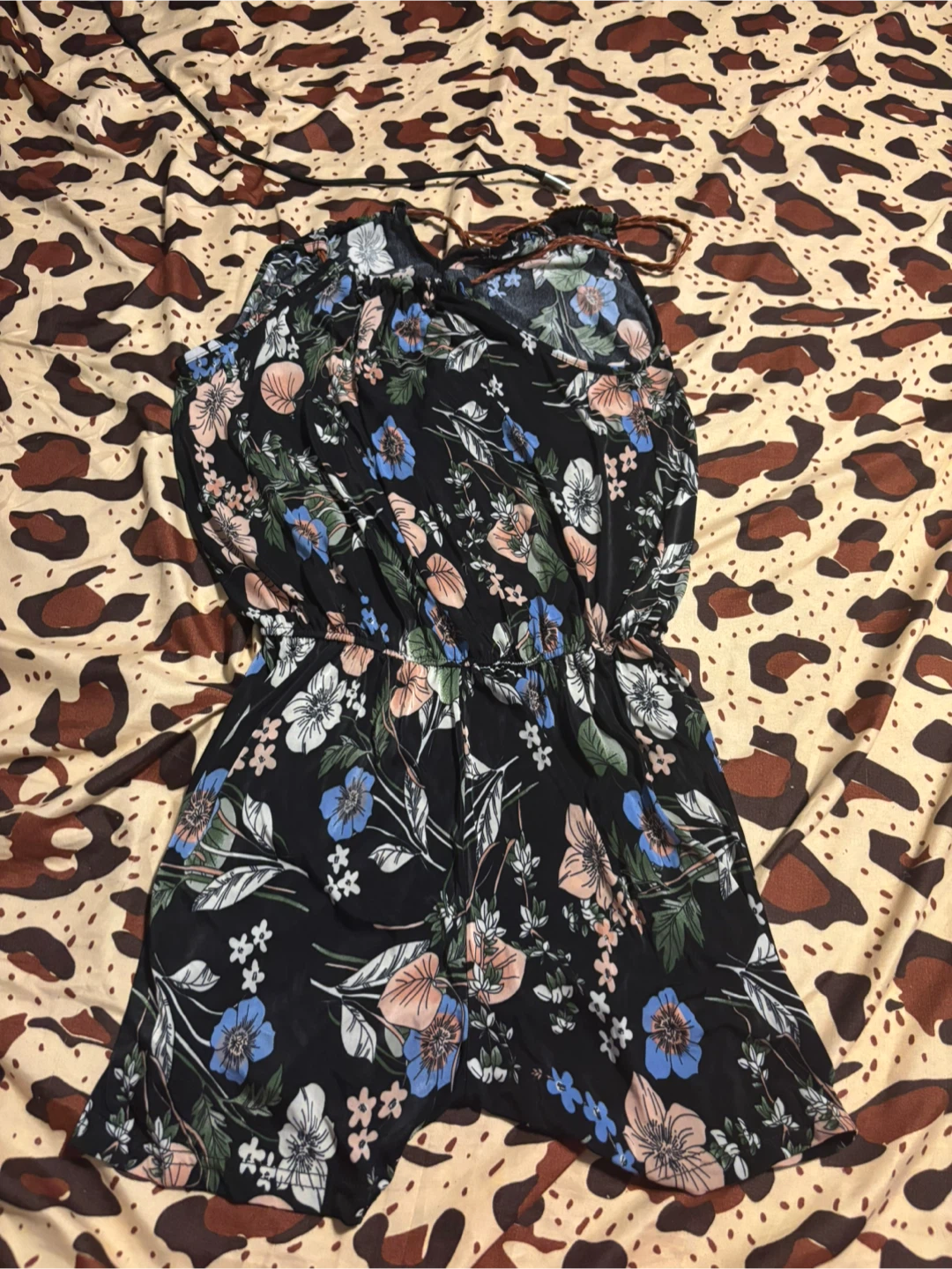 Black Floral Romper