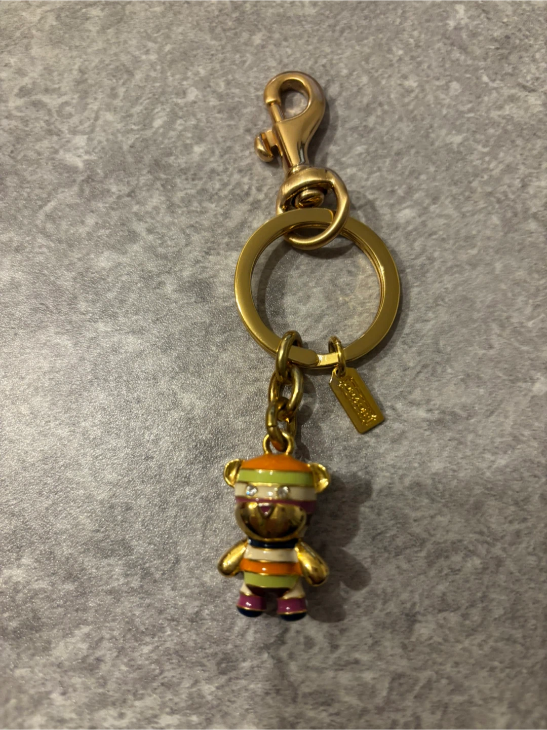 Coach Bear Keychain Charm