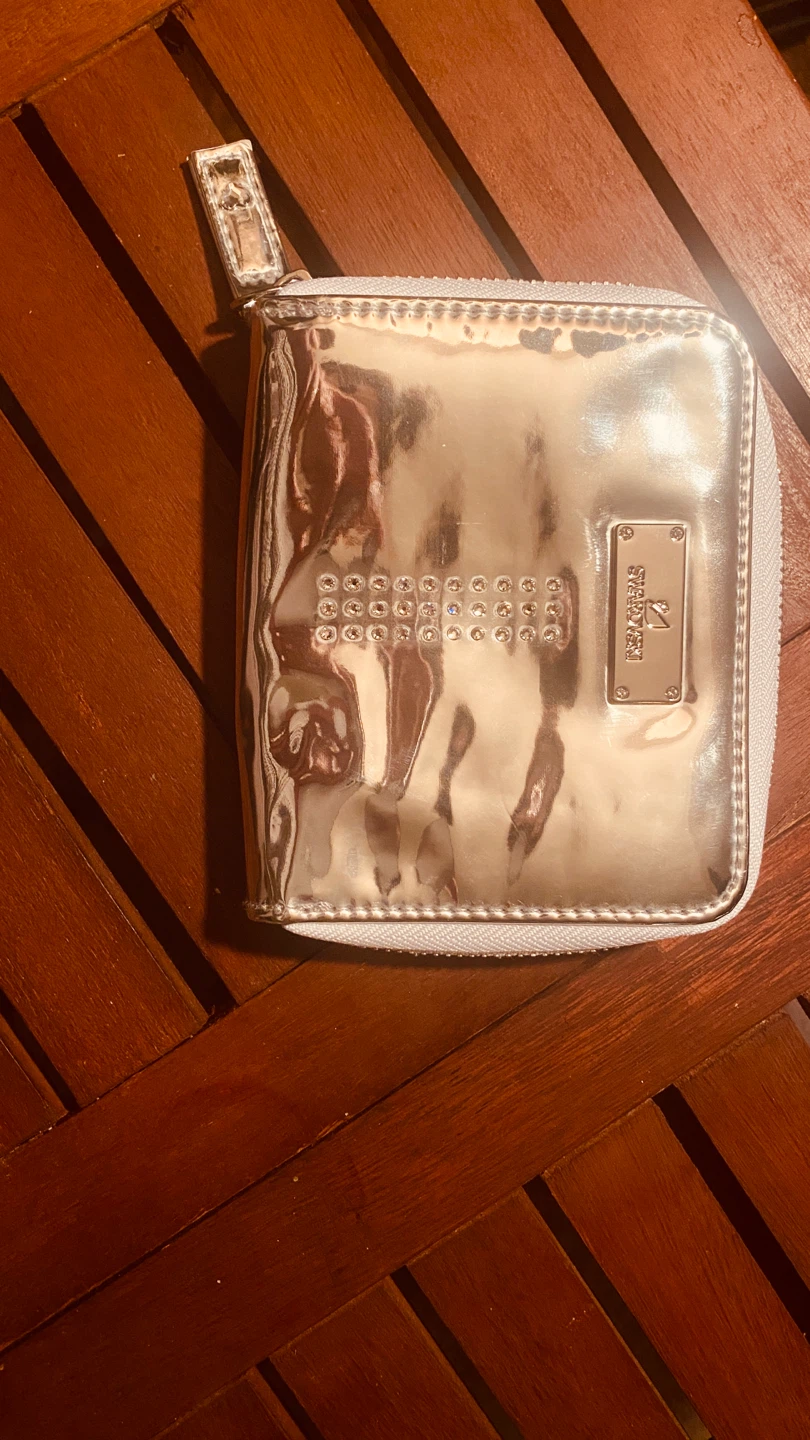 Swarovski White & Silver Zip Around Wallet