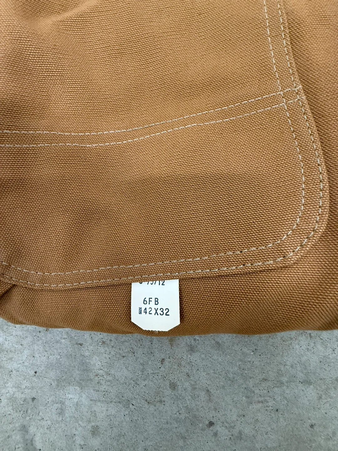 Carhartt Brown Canvas Bib Overalls Size 42x32 - photo 4