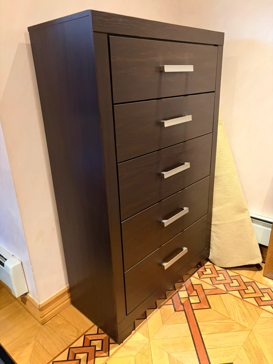 Dark Brown 5-Drawer Dresser - photo 2