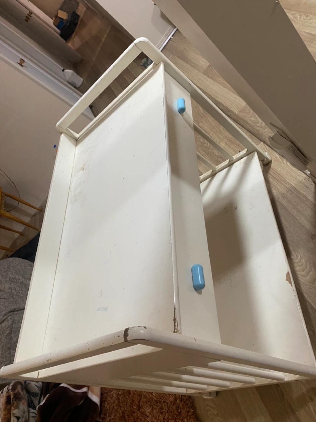 White Baby Changing Table with Drawer - photo 5