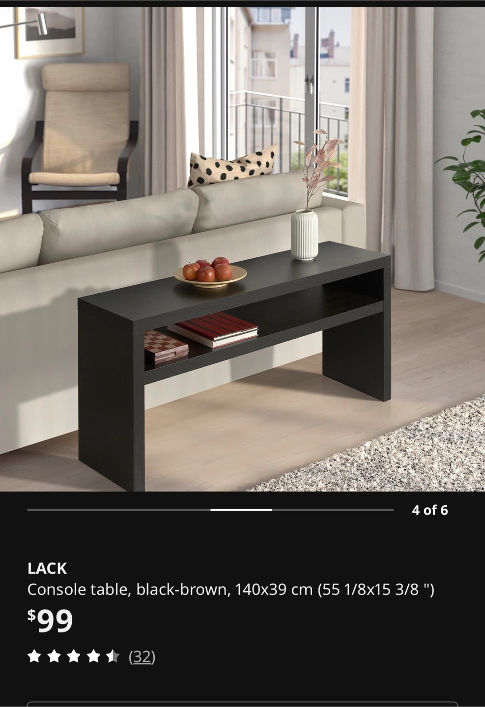IKEA Console Table - Black-Brown - photo 2