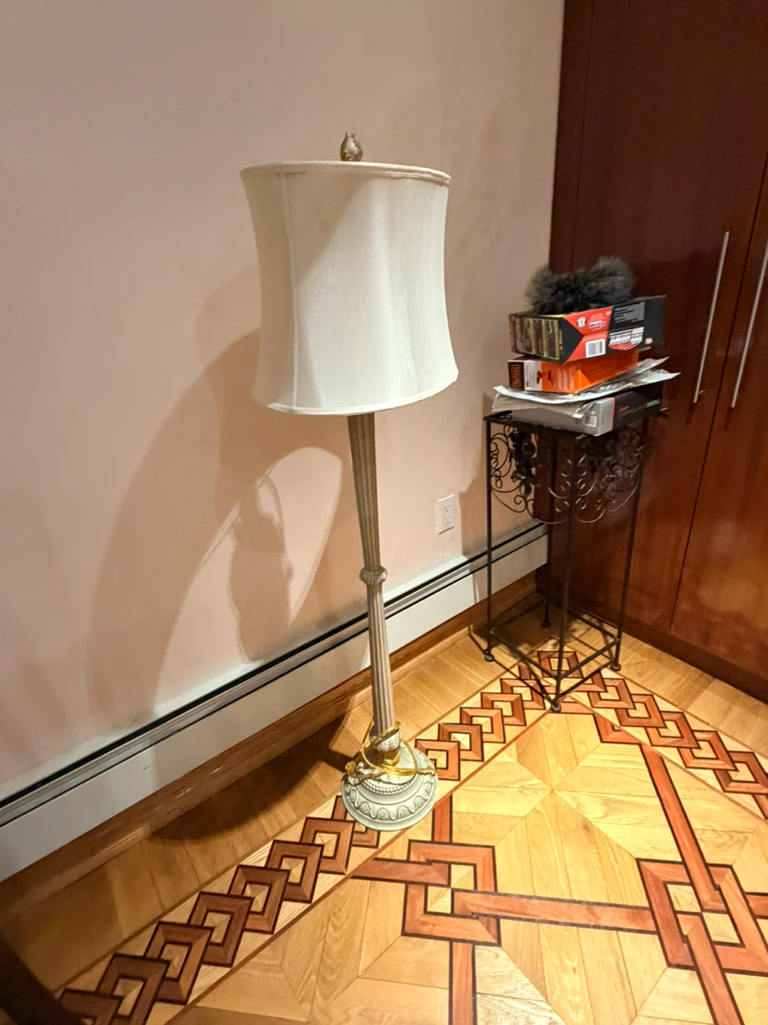 Elegant Floor Lamp with Cream Shade