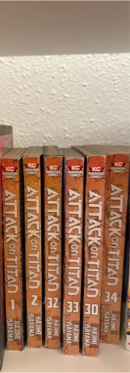 Attack on Titan Manga Volumes 1, Z, 30, 32-34
