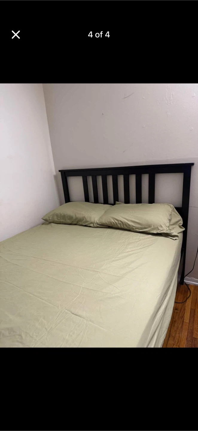 Black IKEA HEMNES  Wooden Full Size Bed Frame with Slatted Base - photo 4