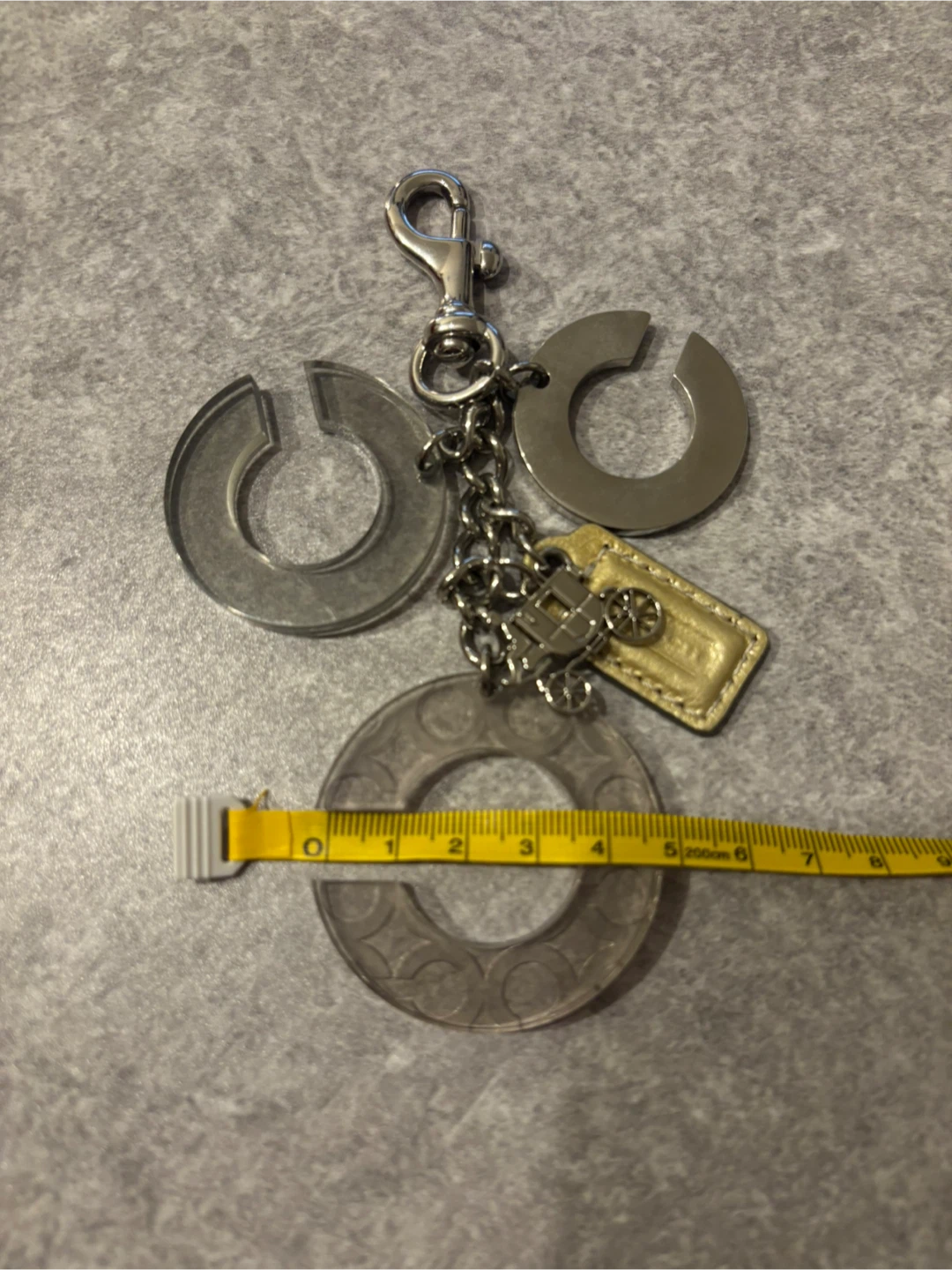 Coach C Logo and Carriage Charm Keychain - photo 3