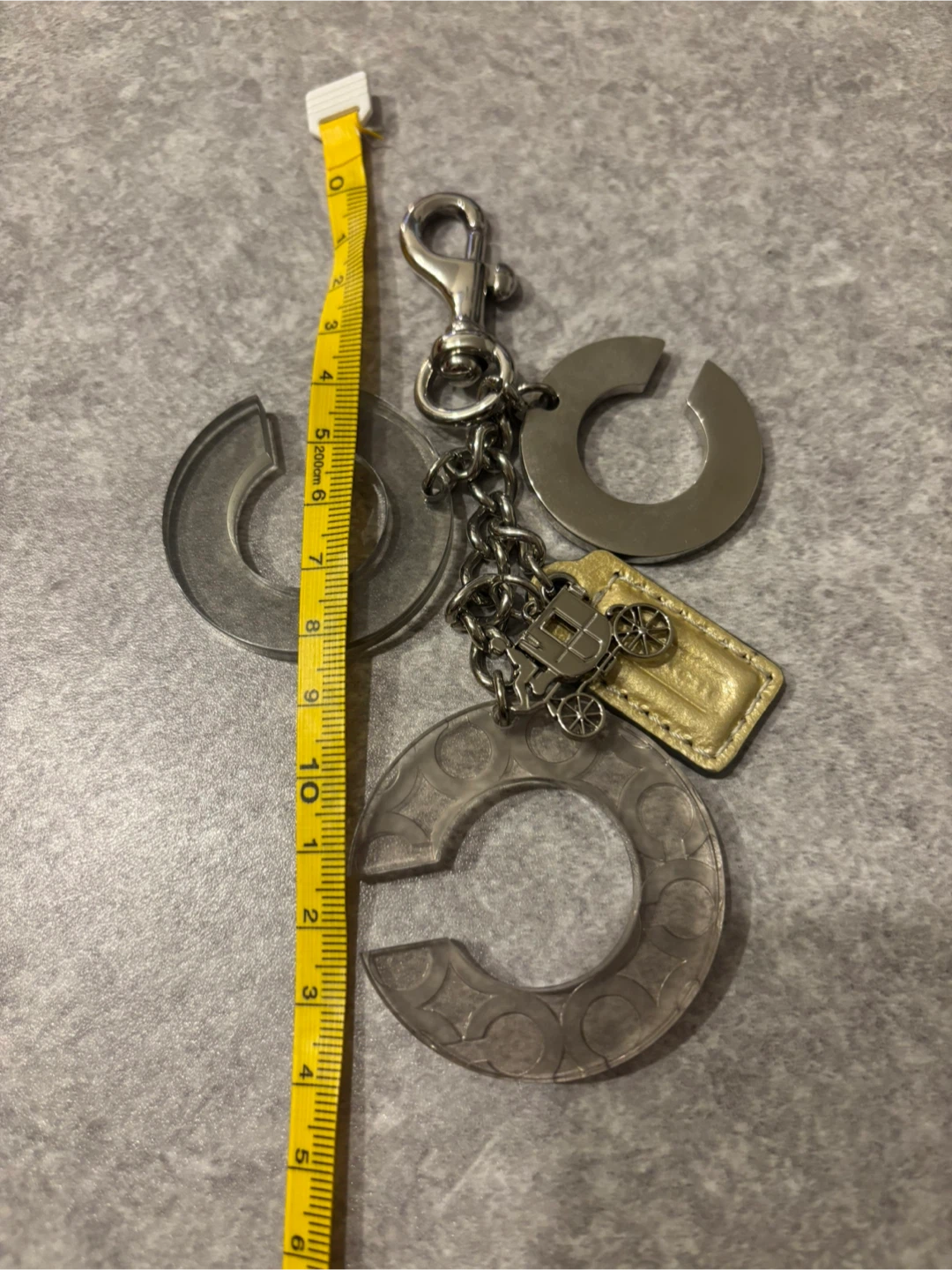 Coach C Logo and Carriage Charm Keychain - photo 2