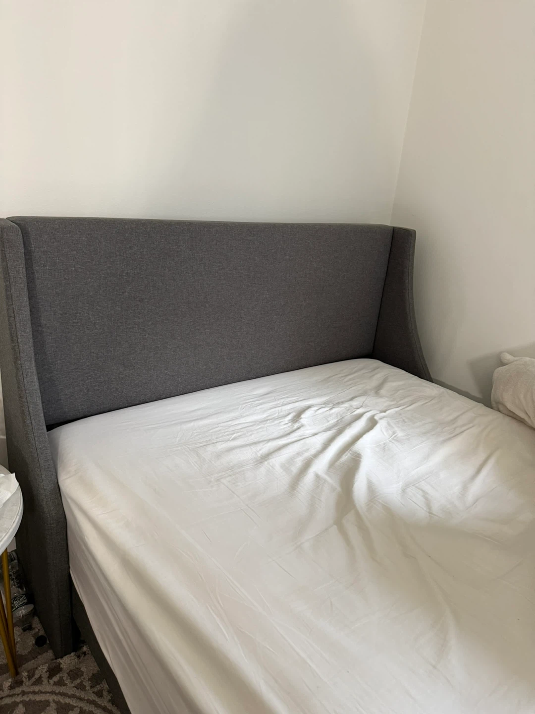 Grey Waifair Upholstered Wingback Bed Frame QUEEN SIZE! - photo 4