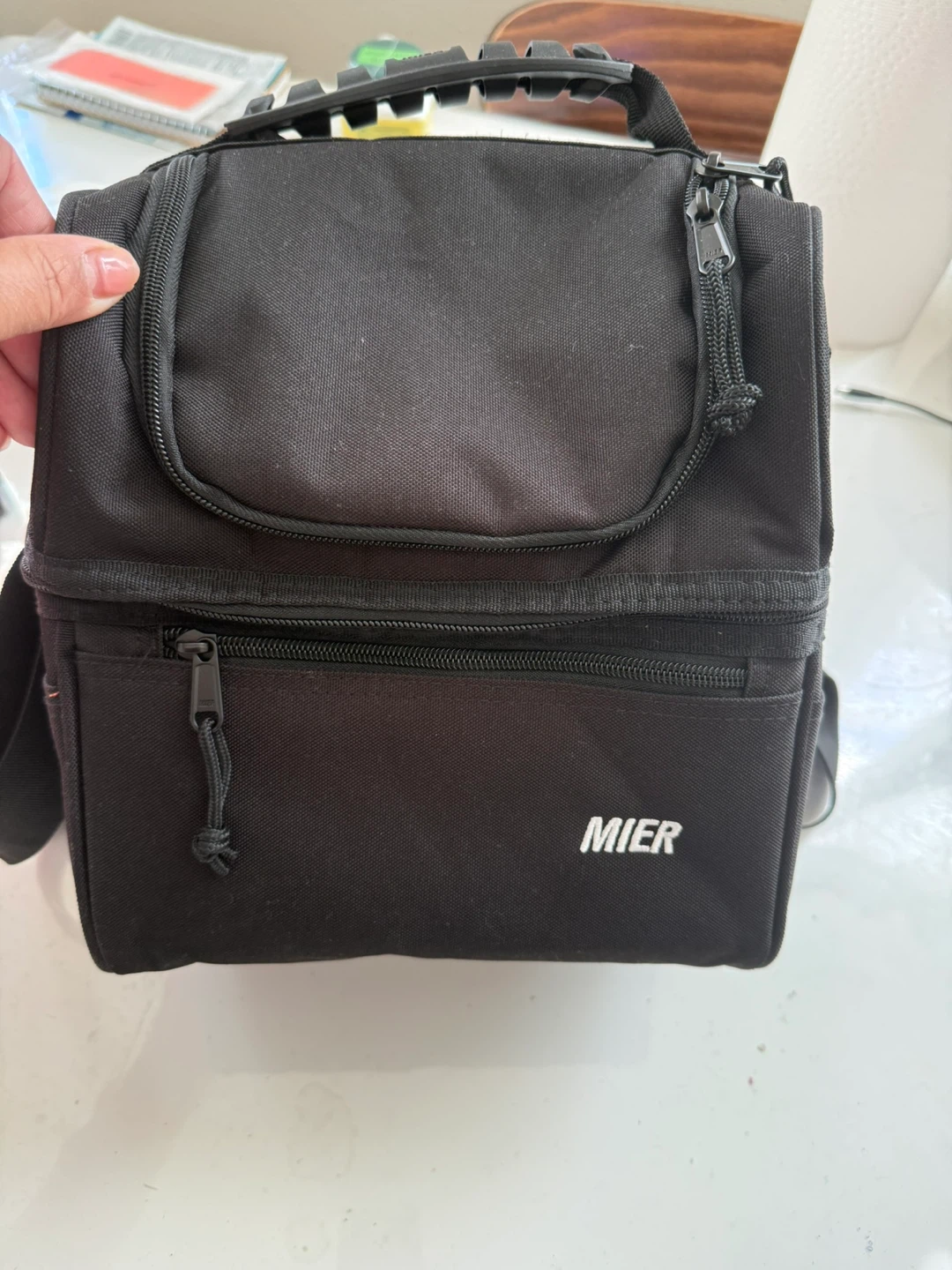 MIER Black Insulated Lunch Bag - photo 2