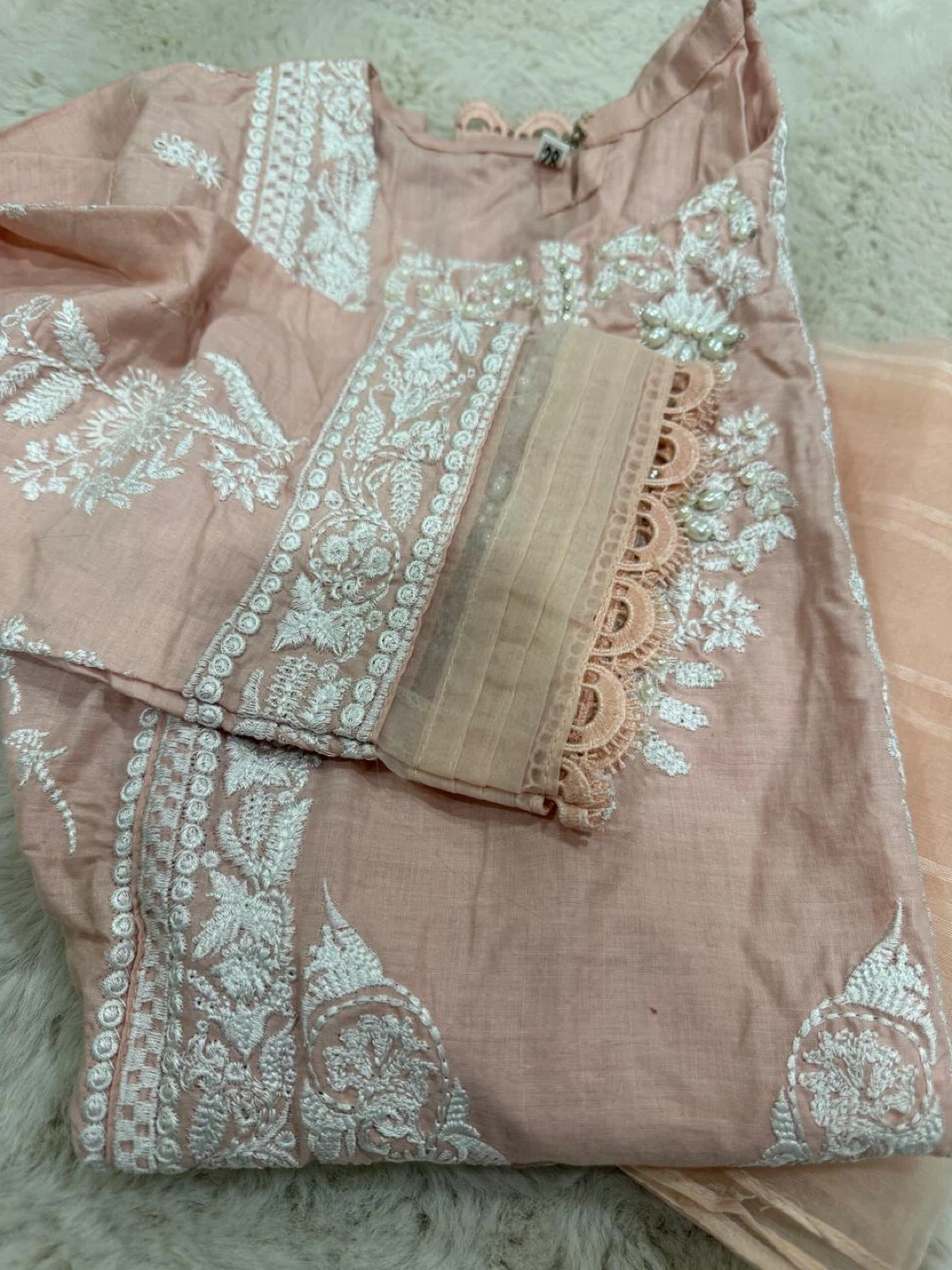 3 Piece Indian Traditional Dress Set - Pink Floral - photo 4
