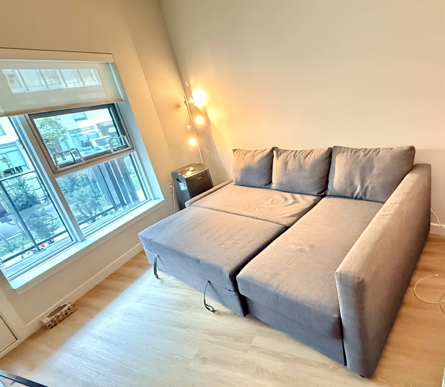 Grey Sectional Sofa Bed with Storage - IKEA Frihetan L sofa bed - photo 5
