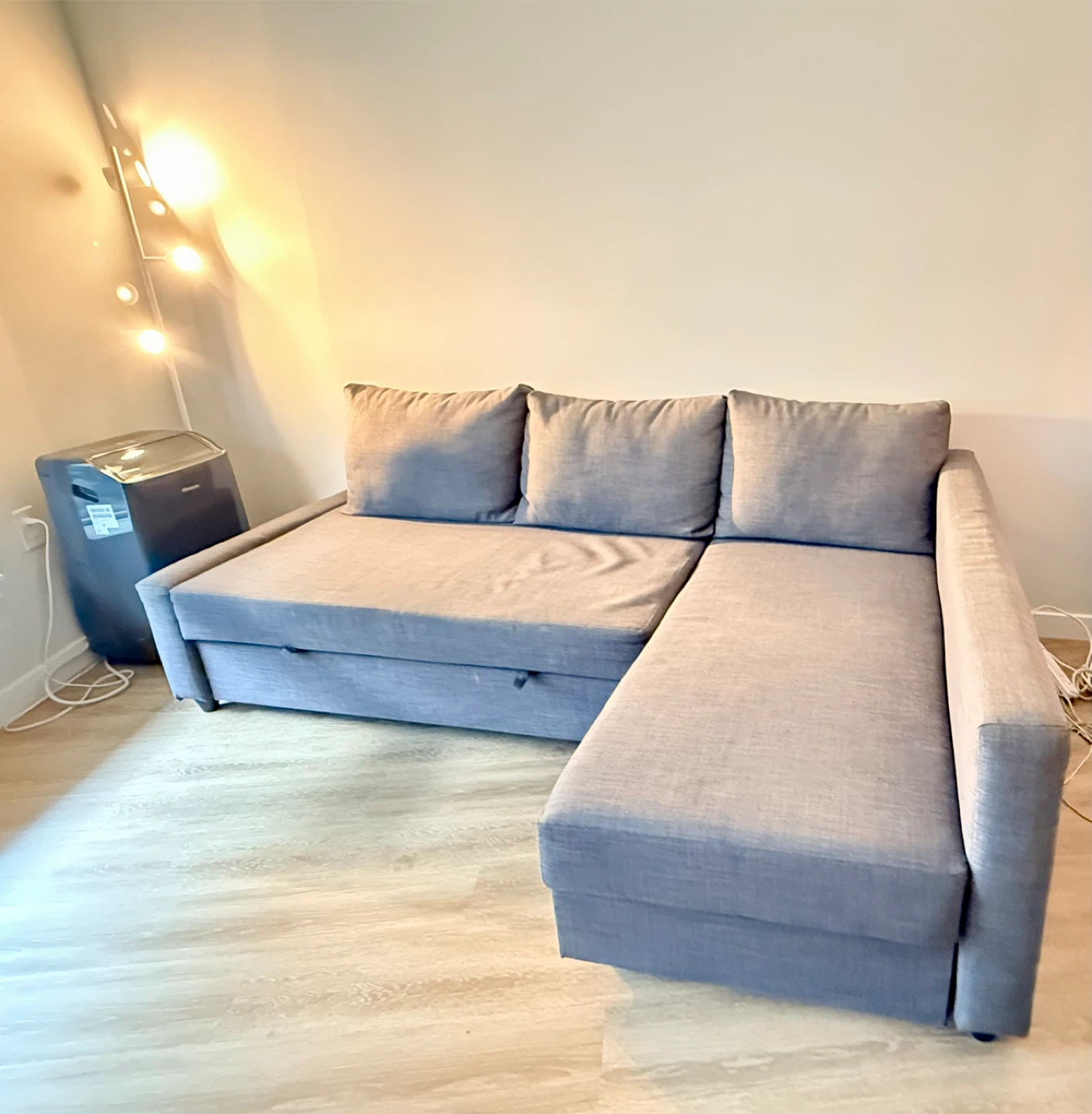 Grey Sectional Sofa Bed with Storage - IKEA Frihetan L sofa bed - photo 2