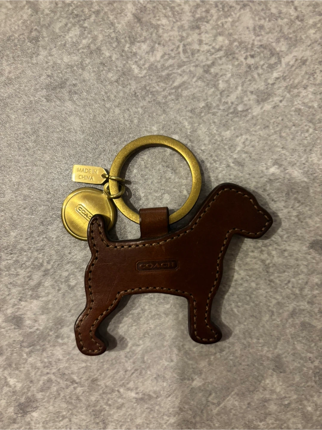 Coach Dog Shaped Leather Keychain - photo 2