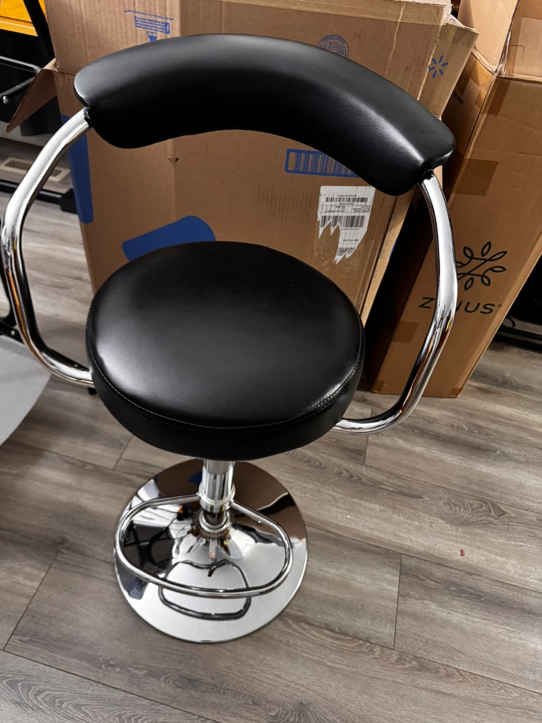 Bar Stool with Curved Back & Swivel Seat - photo 4
