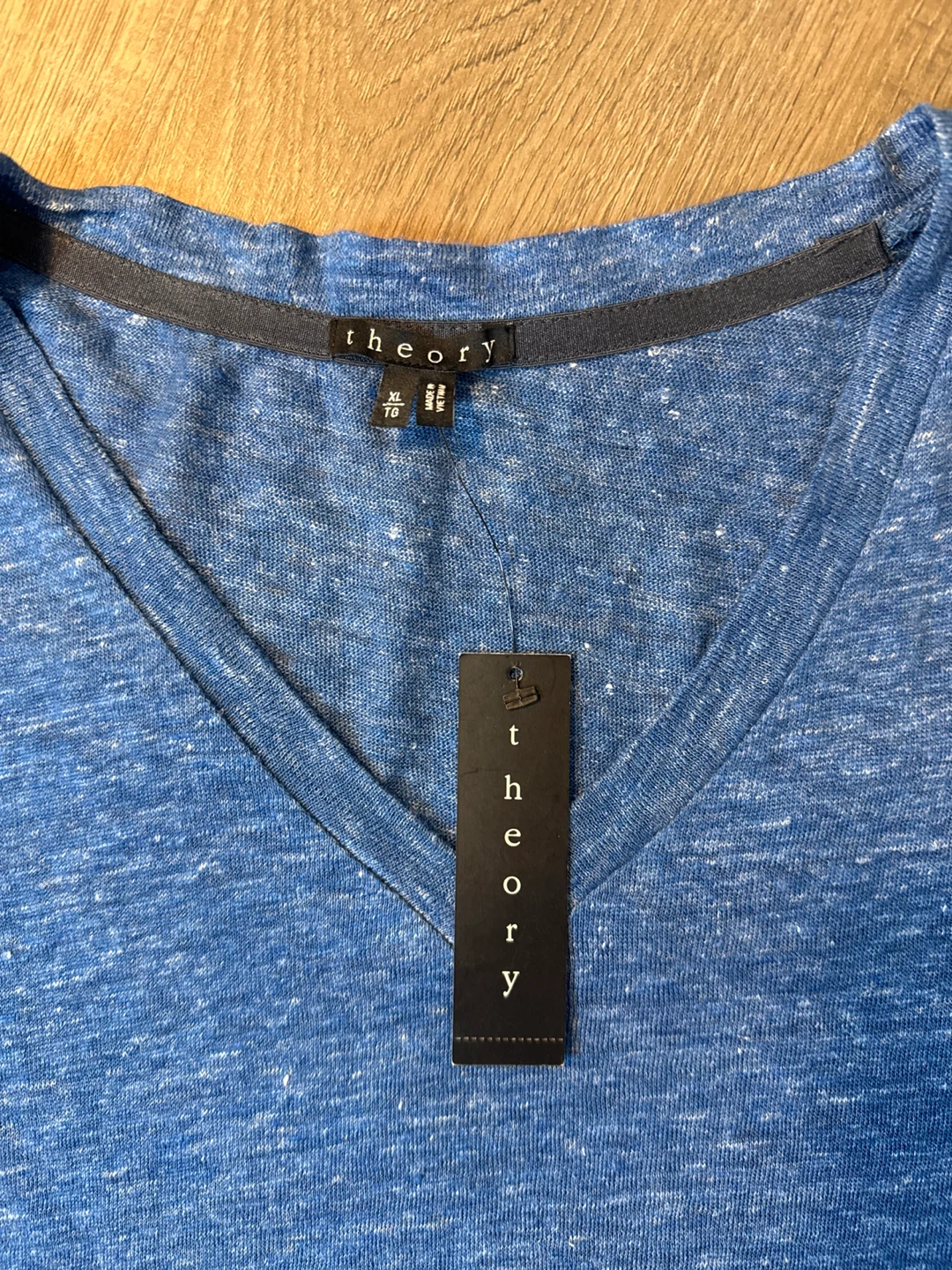 Theory Men's V-Neck T-Shirt - Blue, Size XL - photo 2