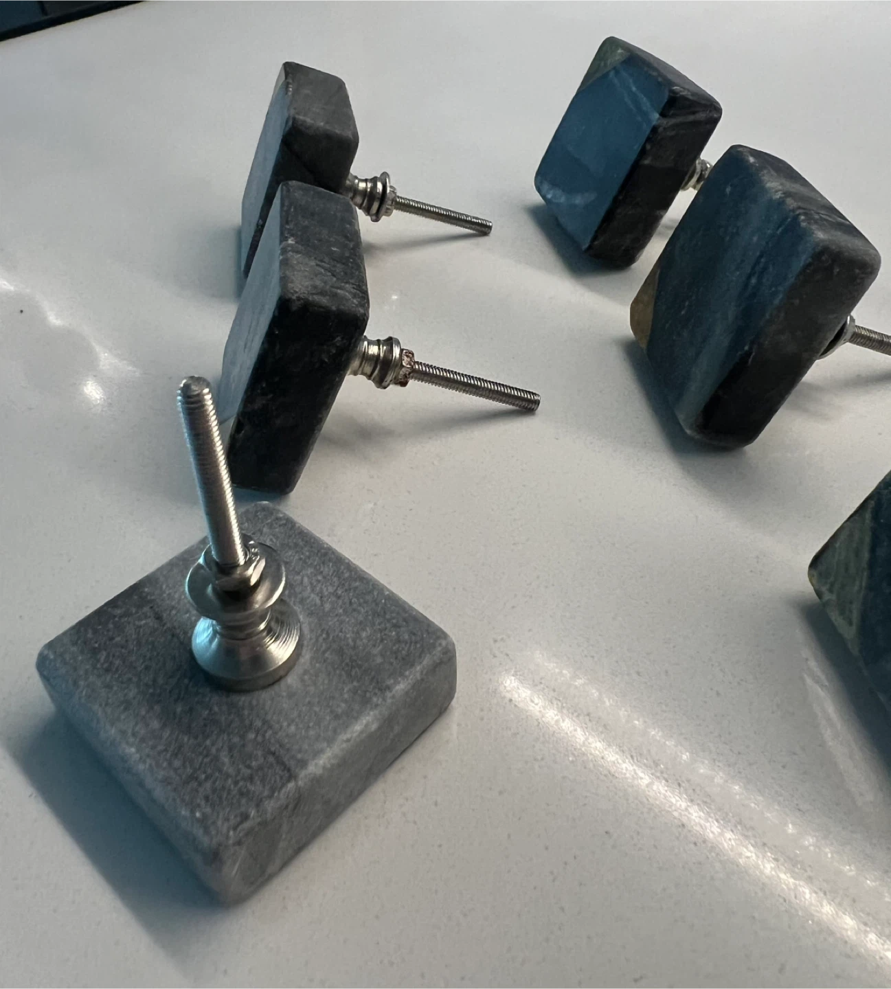 Set of 6 Stone Cabinet Drawer Knobs - photo 4