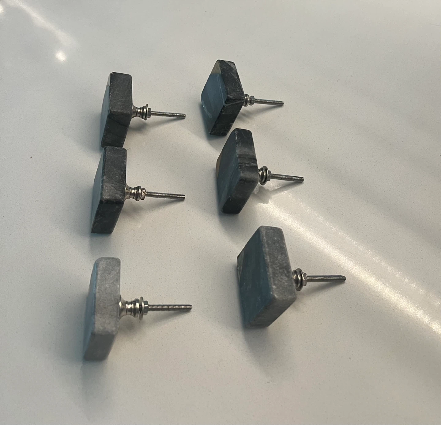 Set of 6 Stone Cabinet Drawer Knobs - photo 5