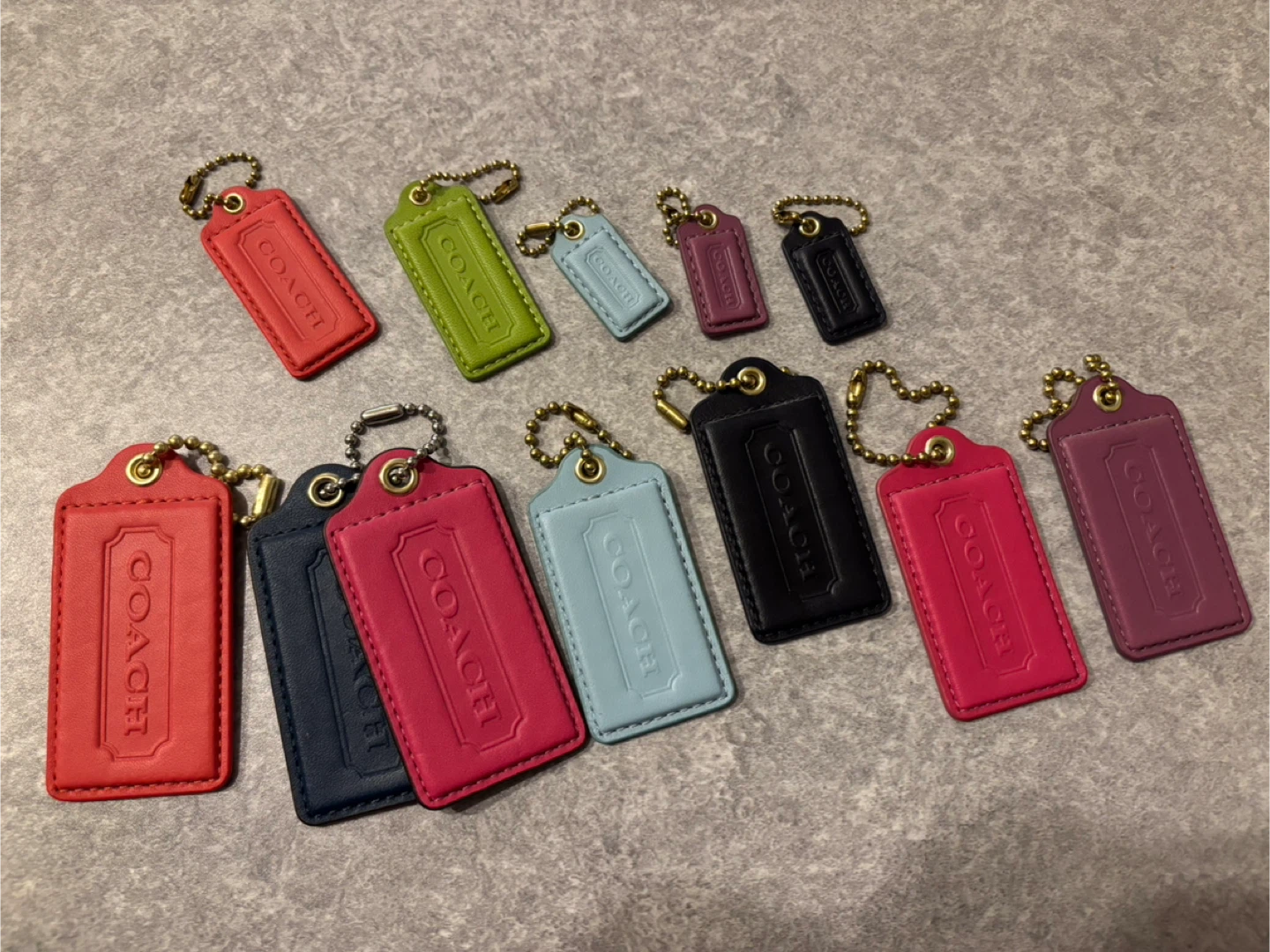 Coach Leather Bag Charms/Tags - Assorted Colors