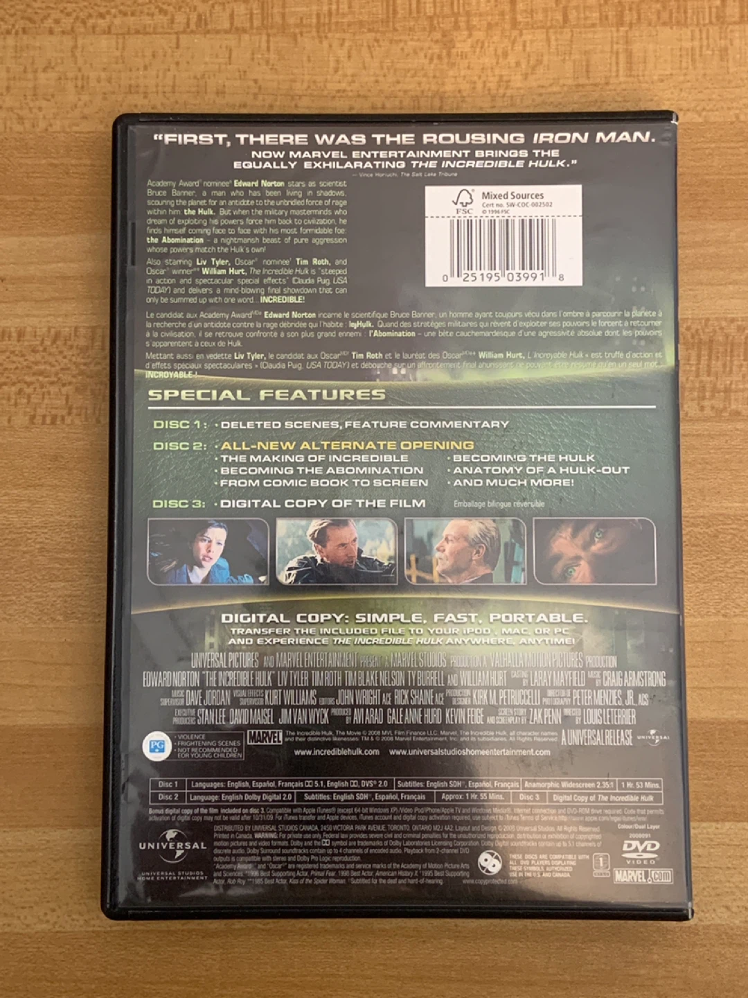 The Incredible Hulk DVD – 3-Disc Special Edition - photo 2