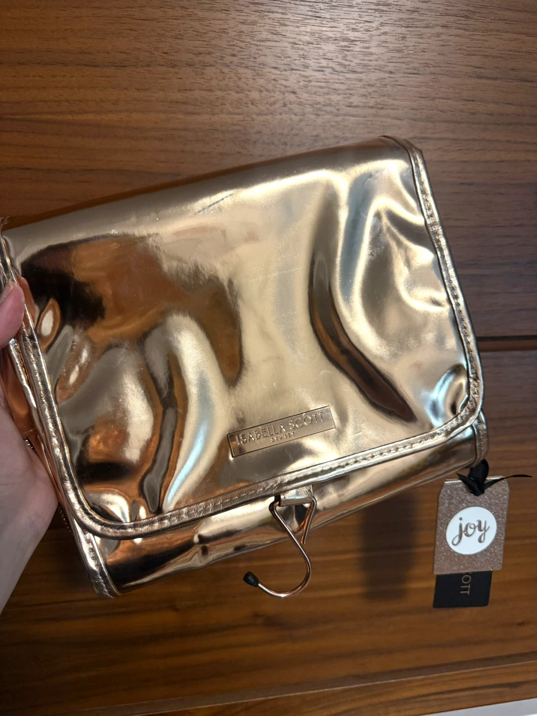 Isabella Scott Rose Gold Hanging Toiletry Bag