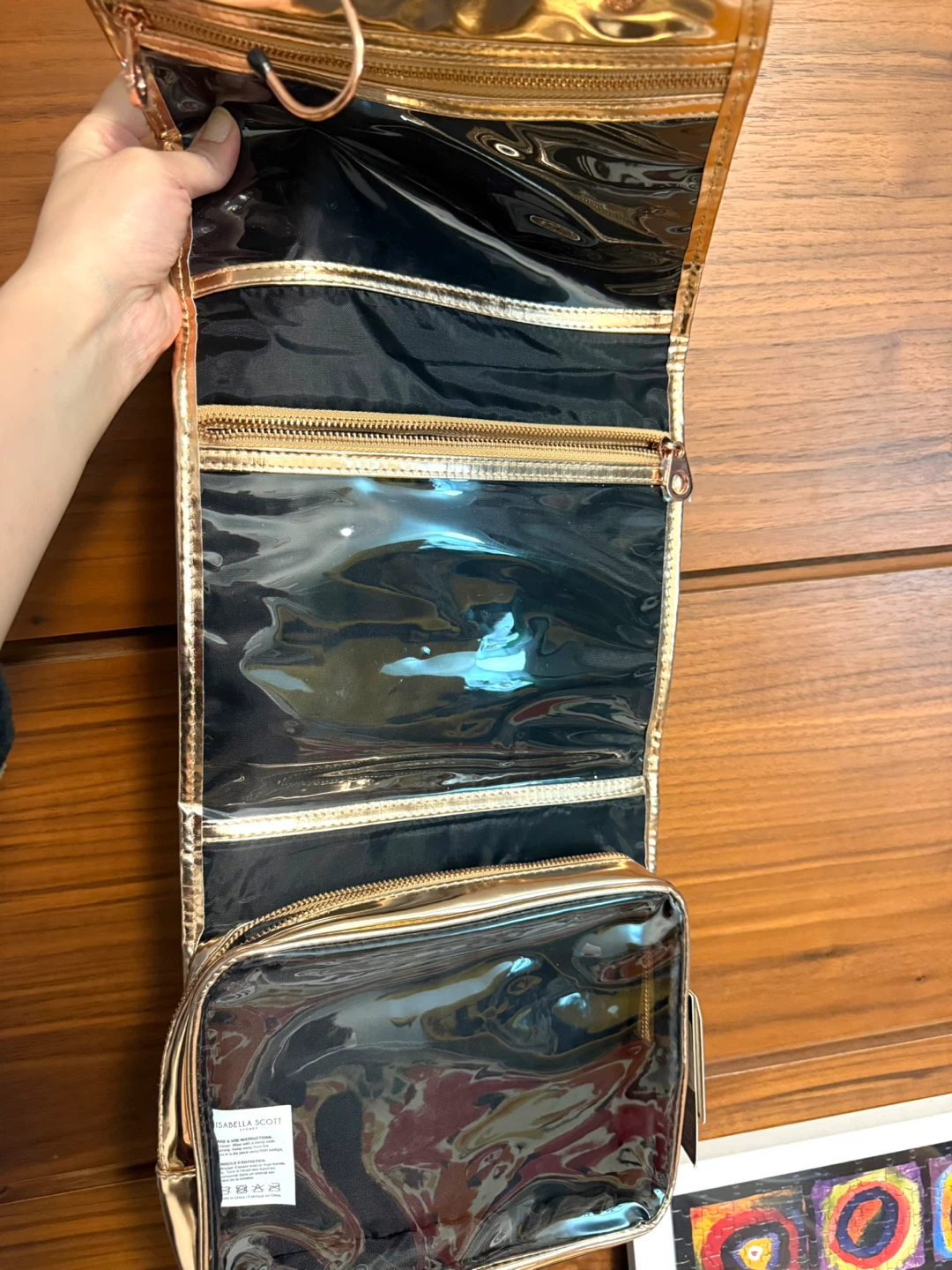 Isabella Scott Rose Gold Hanging Toiletry Bag - photo 2