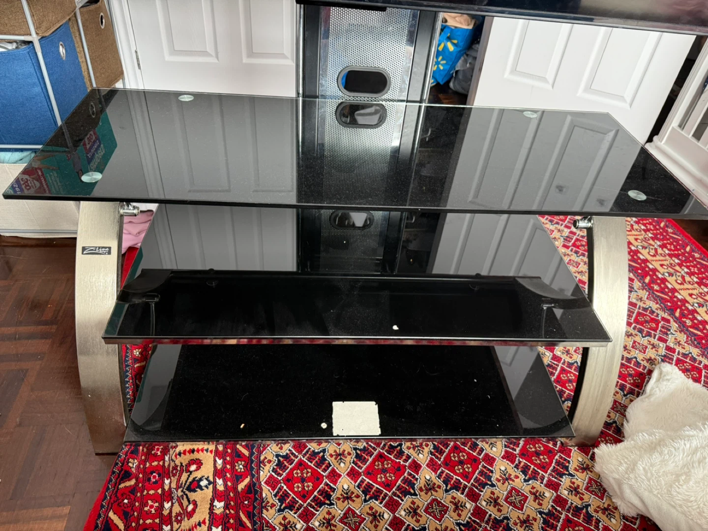 TCL 3-Shelf TV Stand with Glass Shelves - photo 3